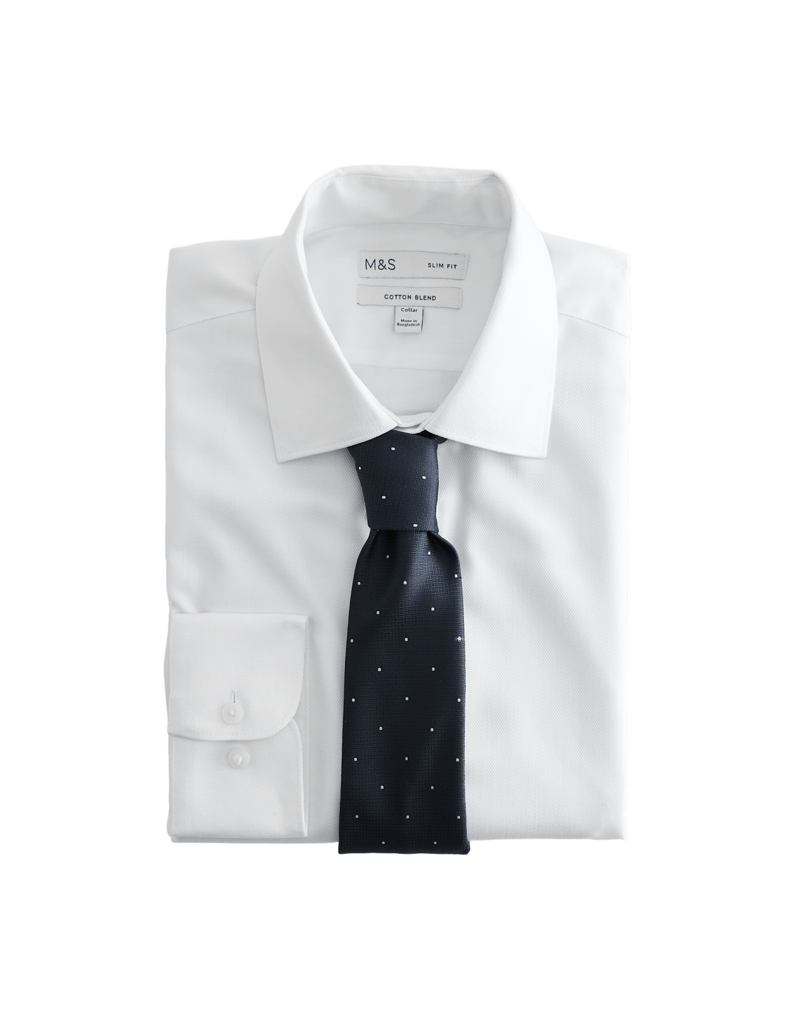 2 Piece Slim Fit Easy Iron Shirt & Tie Set - image 5