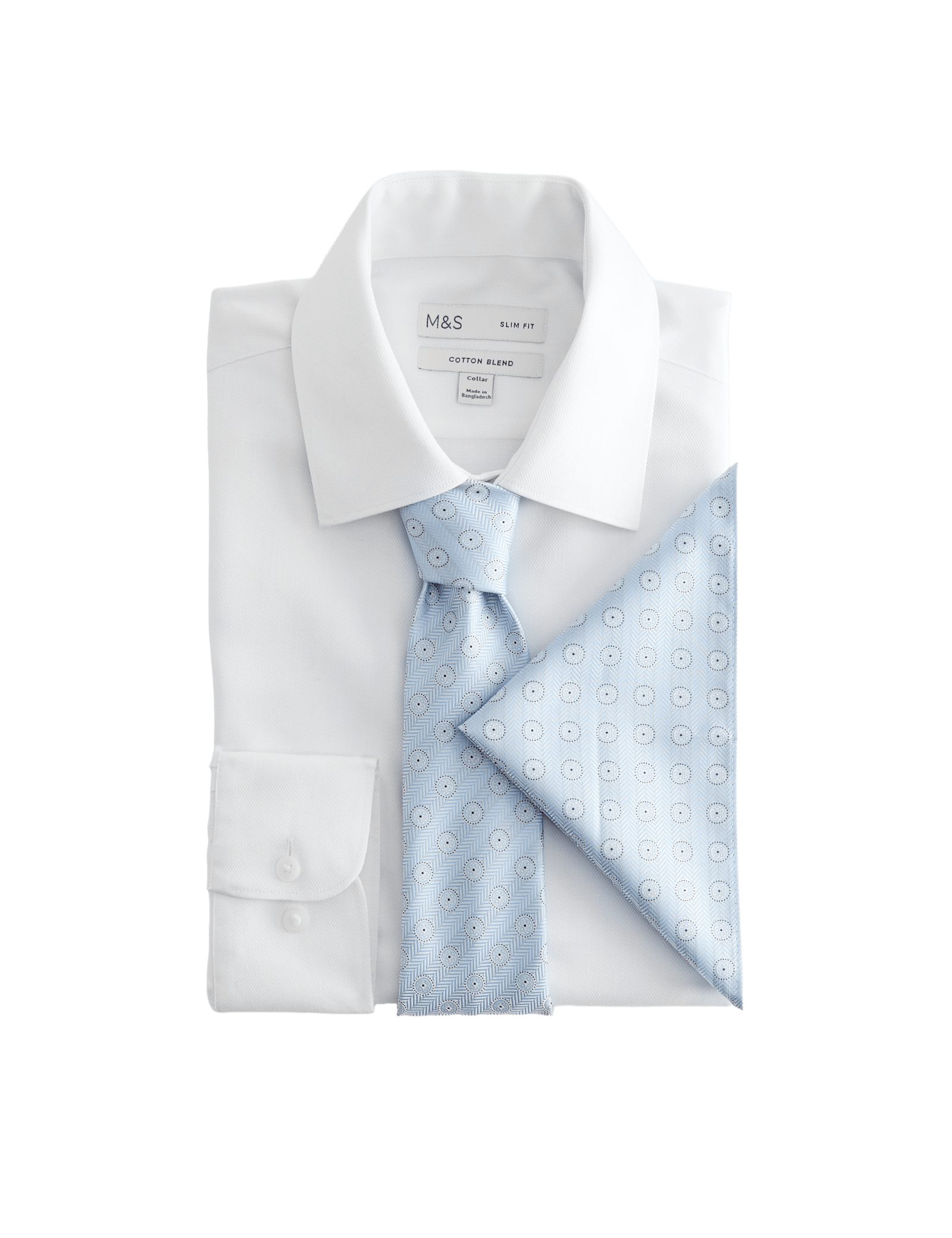 Slim Fit Easy Iron Shirt & Tie Set - image 5