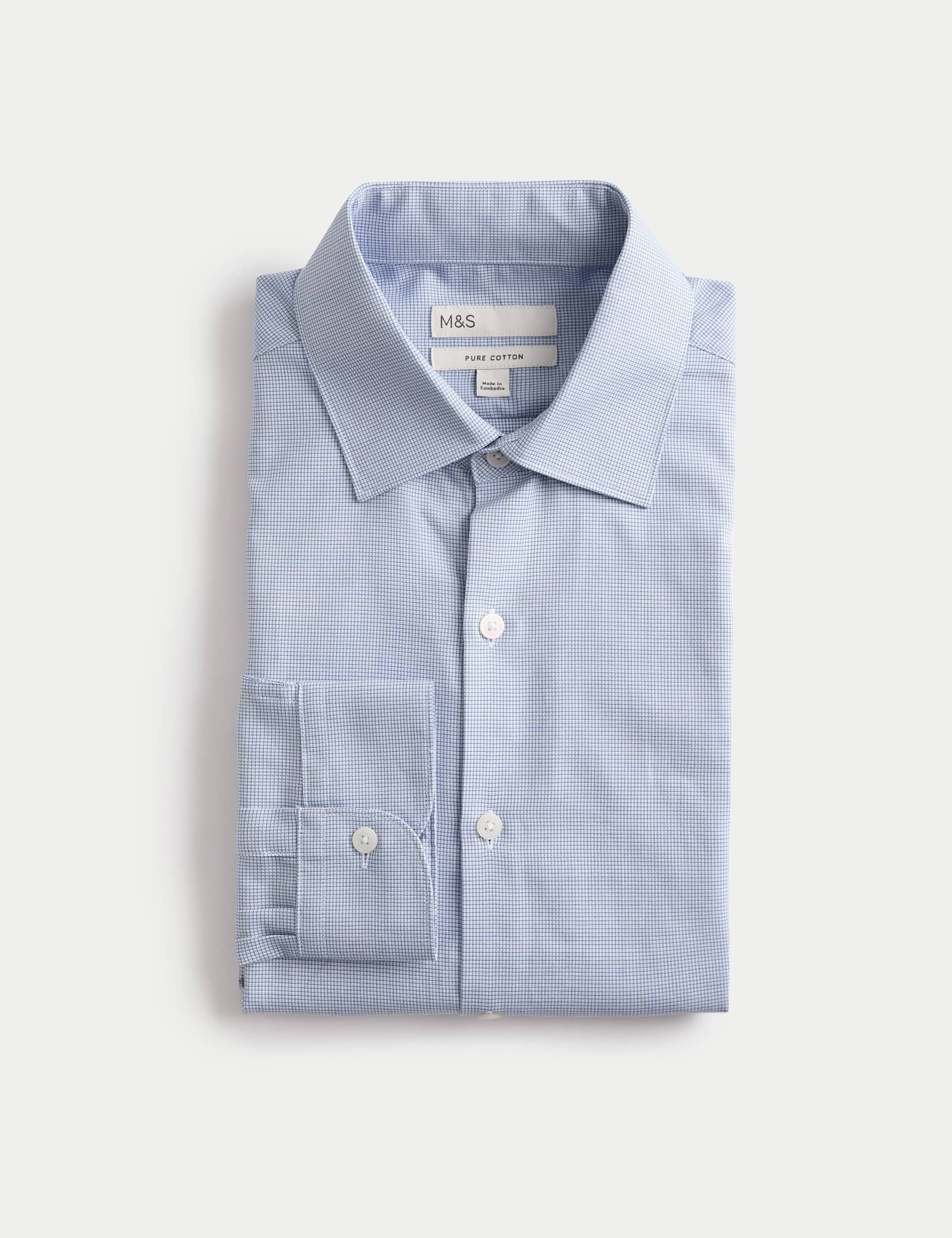 Regular Fit Pure Cotton Textured Shirt - image 1