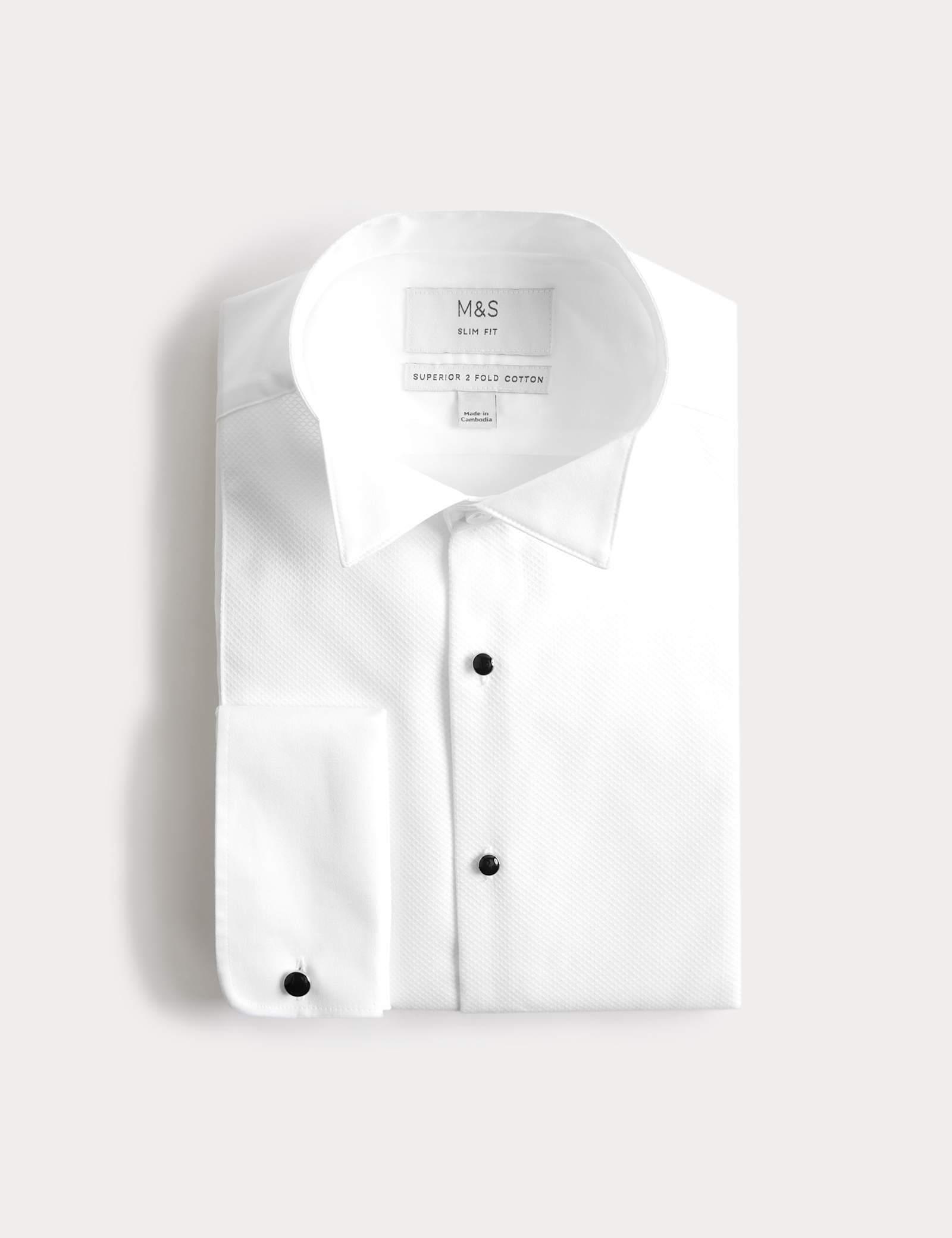 Slim Fit Luxury Cotton Double Cuff Dress Shirt - image 1