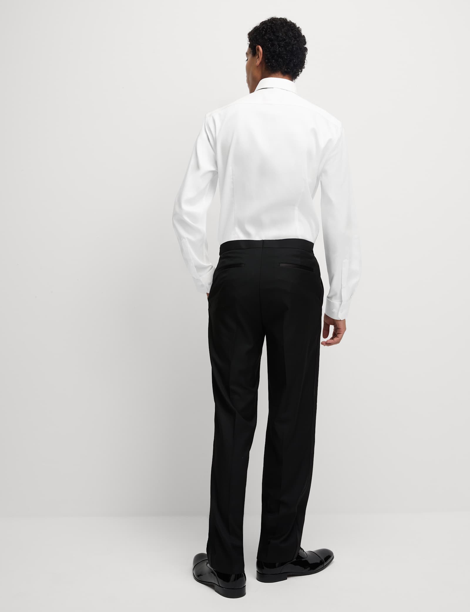 Slim Fit Cotton Dress Shirt with Bow Tie - image 5
