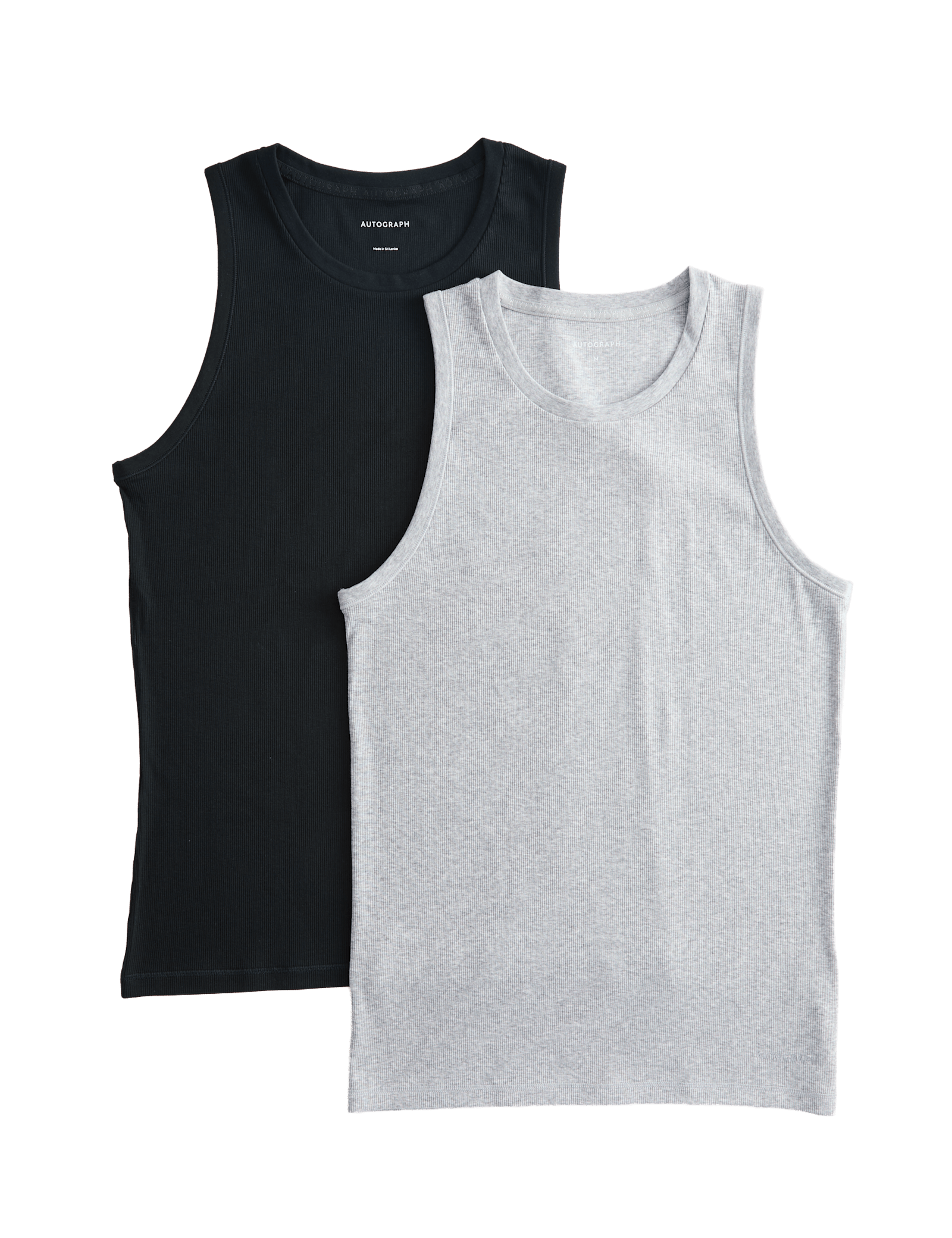 2 Pack Cotton Rich Ribbed Sleeveless Vests - image 4