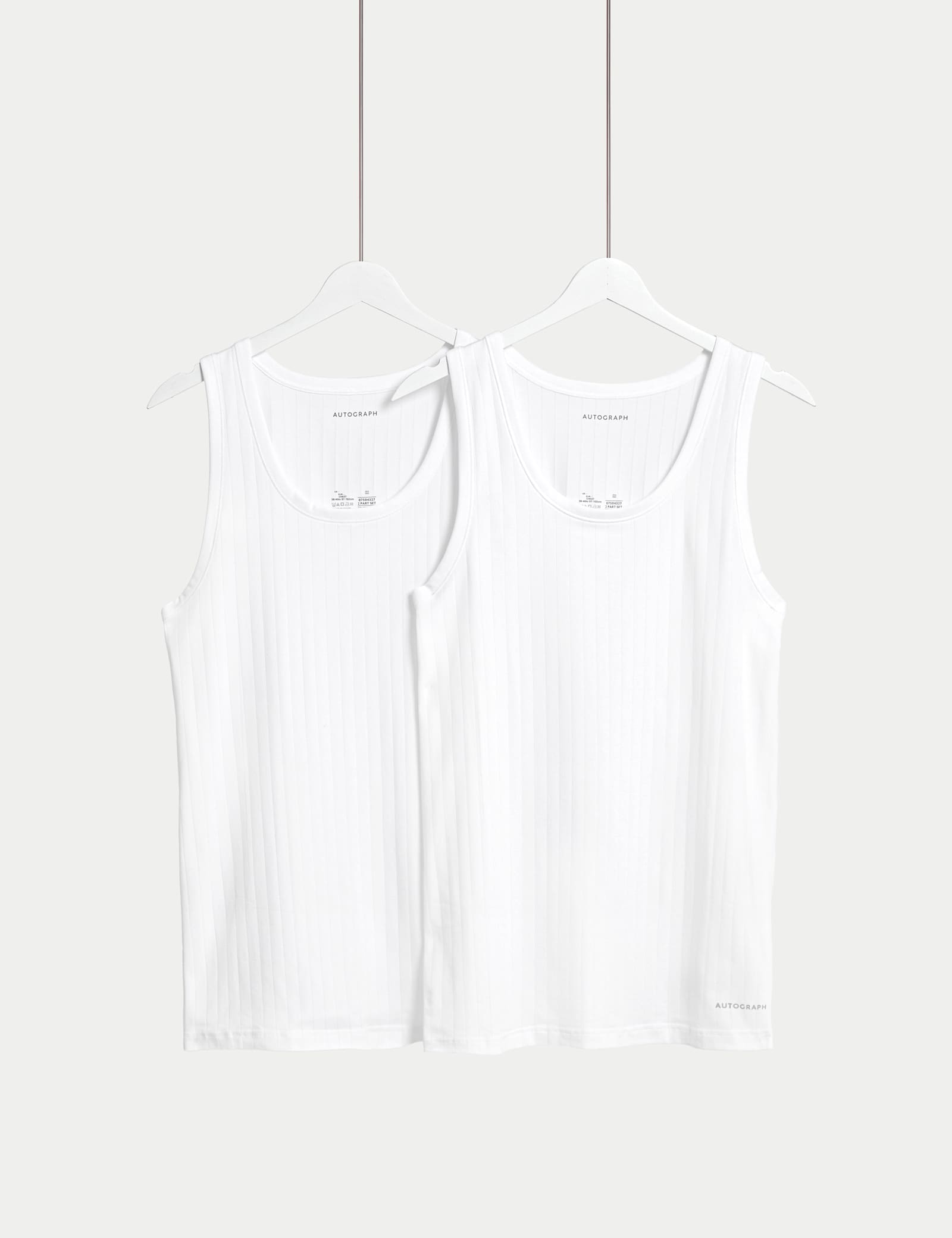 2 Pack Supima Cotton Drop Needle Sleeveless Vest Box - image 5