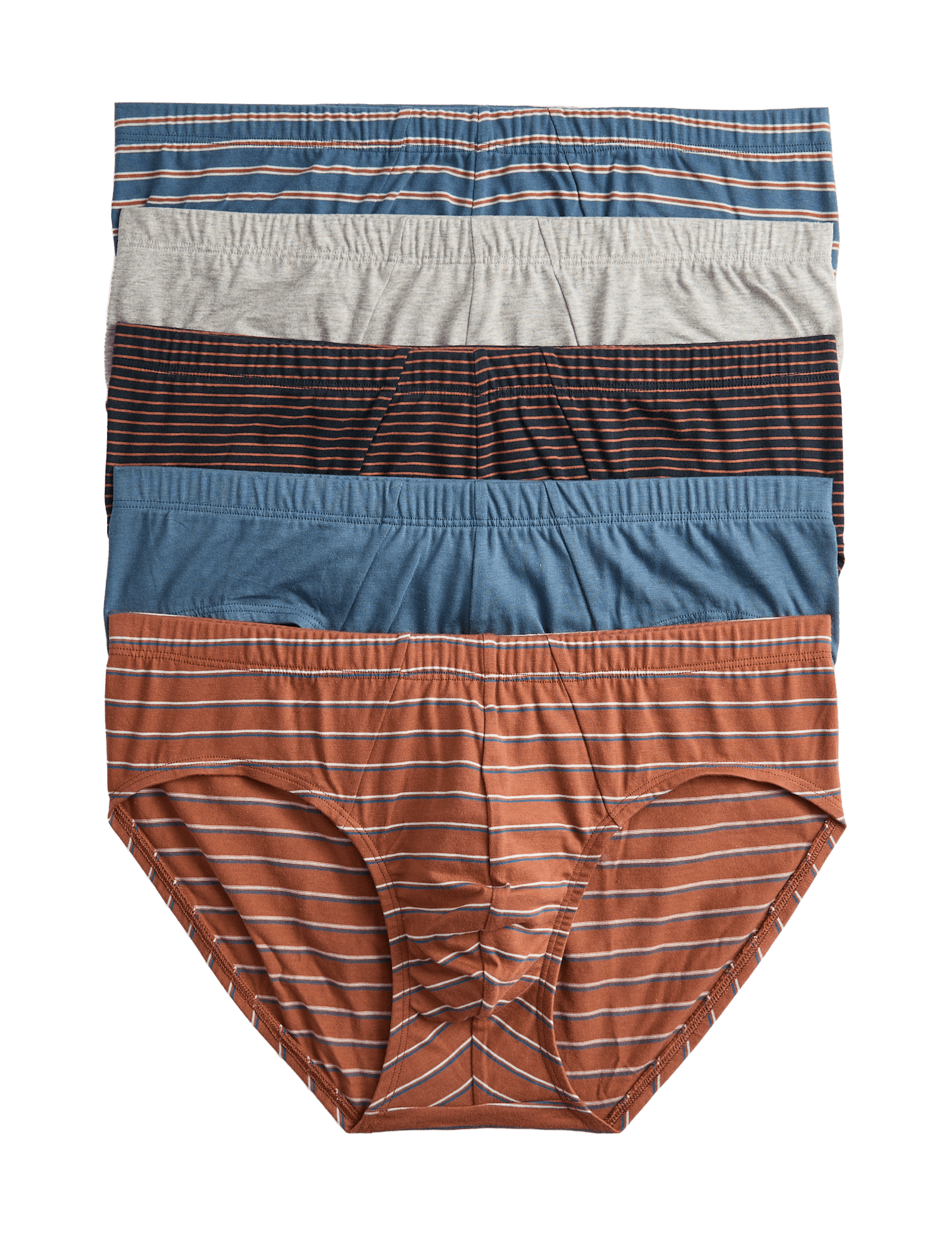 5 Pack Pure Cotton Cool & Fresh Striped Slips - image 2