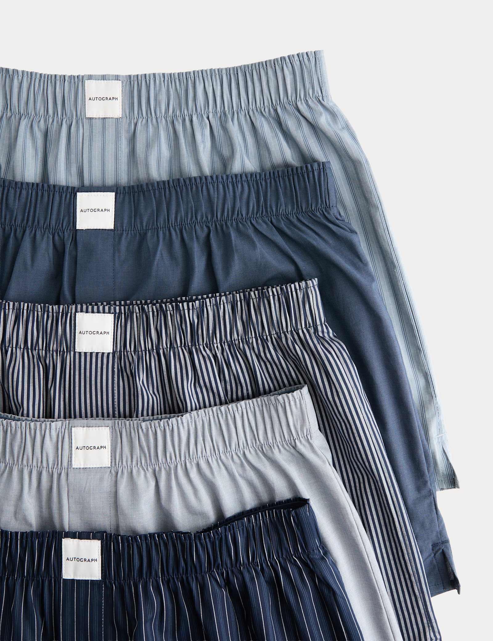 5 Pack Pima Cotton Rich Striped Woven Boxers - image 3