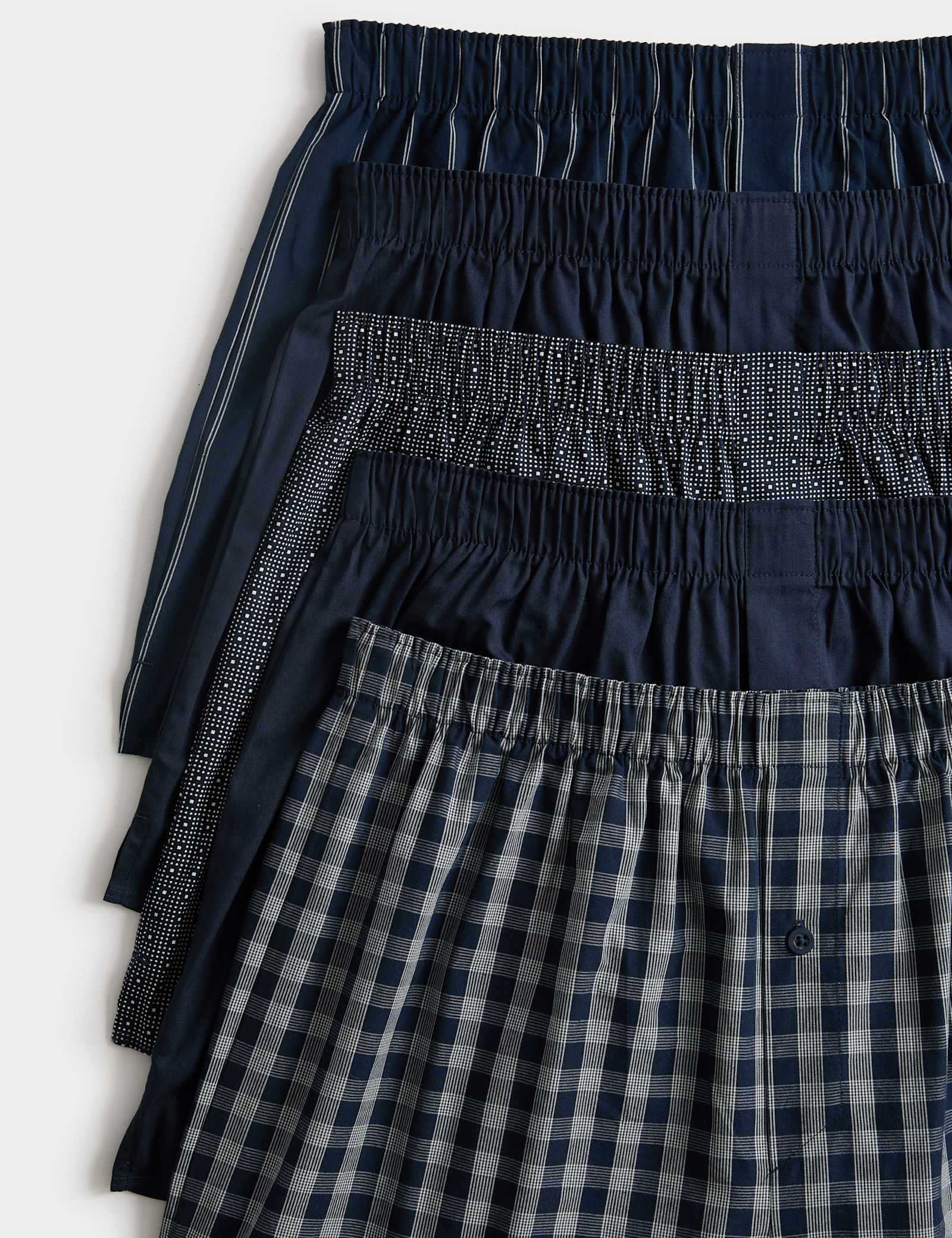 5 Pack Pure Cotton Assorted Woven Boxers - image 3