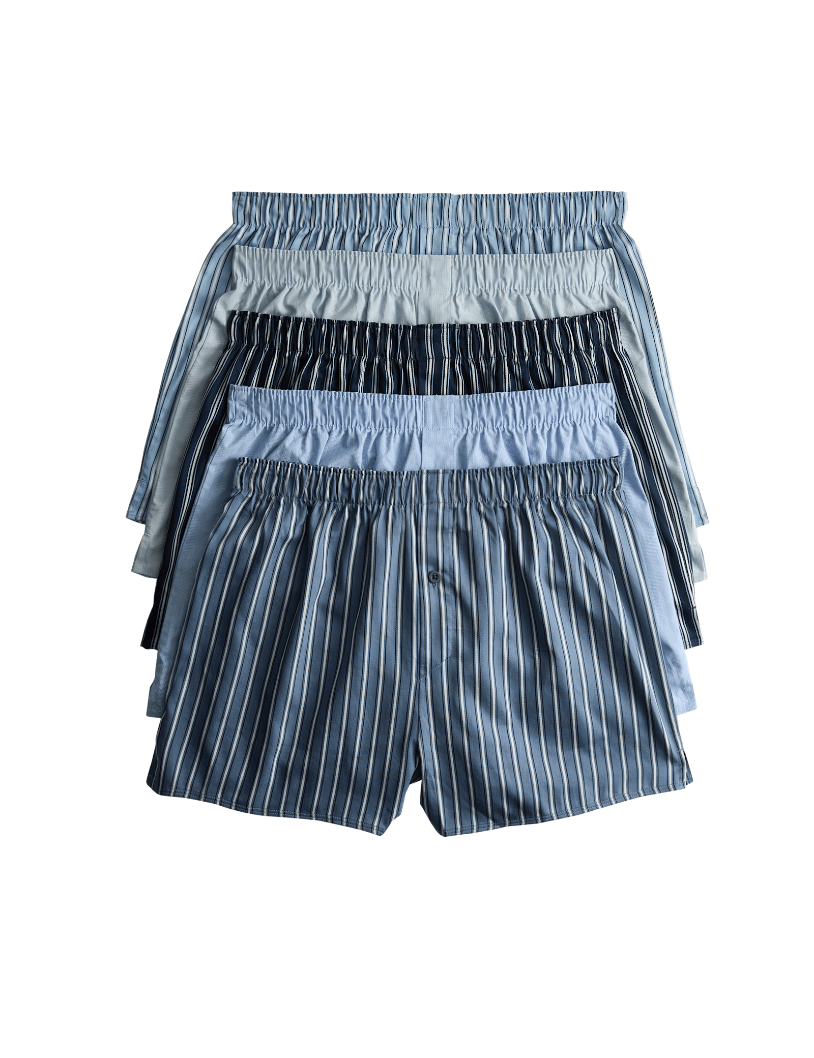 5 Pack Pure Cotton Sateen Striped Woven Boxers - image 2