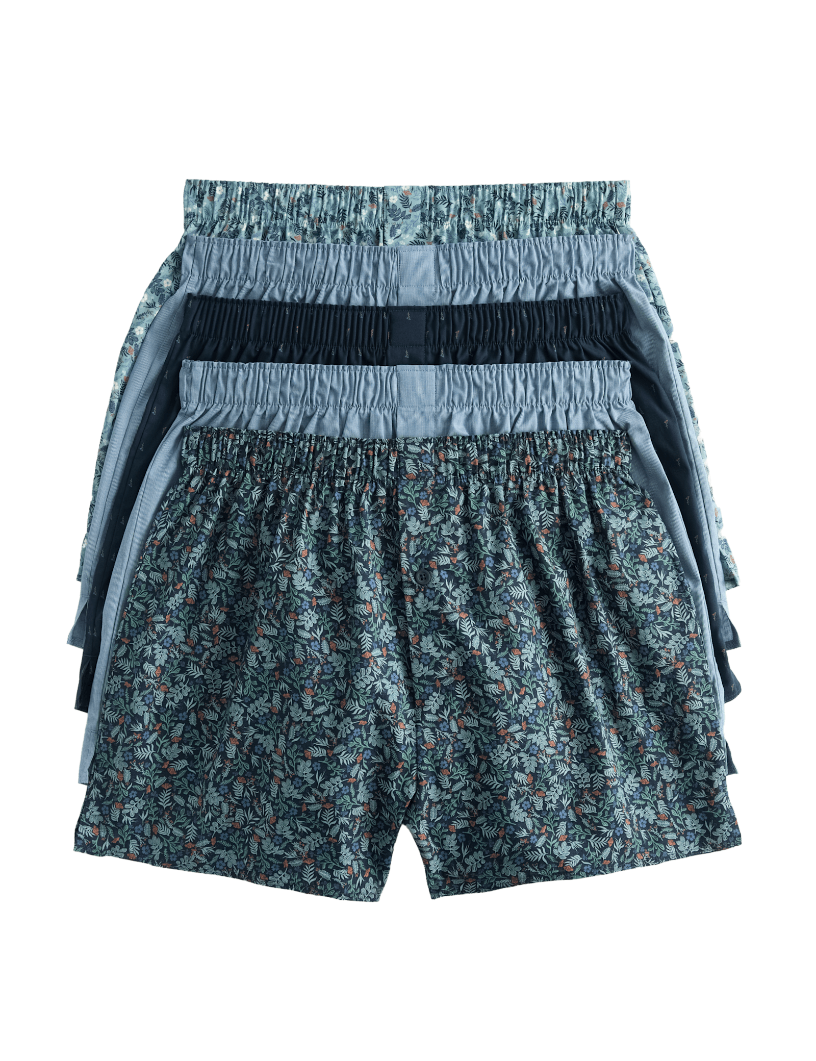 5 Pack Cotton StayNew Floral Woven Boxers - image 2