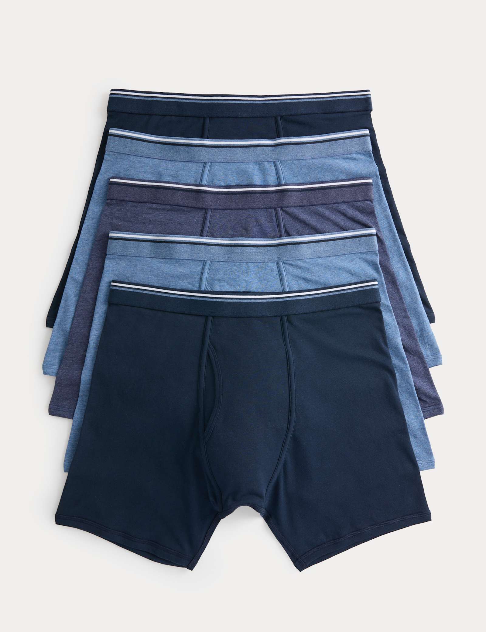 5 Pack Cotton Stretch Longer Length Trunks - image 3