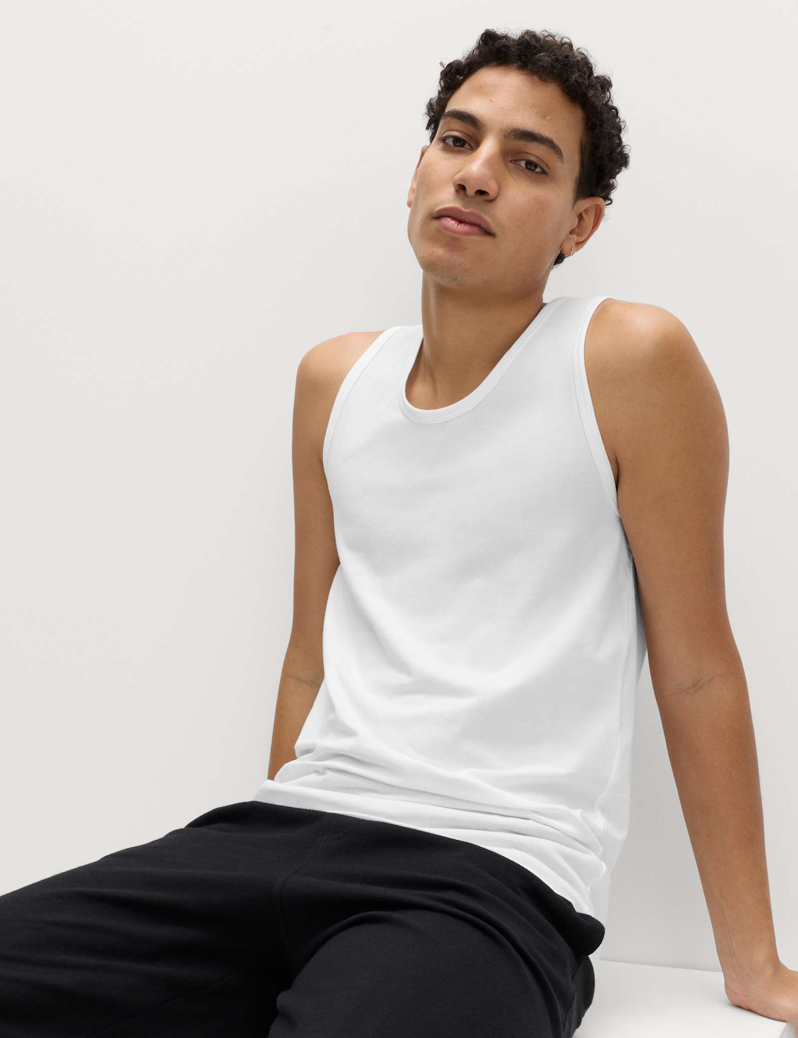 3 Pack Cotton Stretch Cool & Fresh Vests - image 4