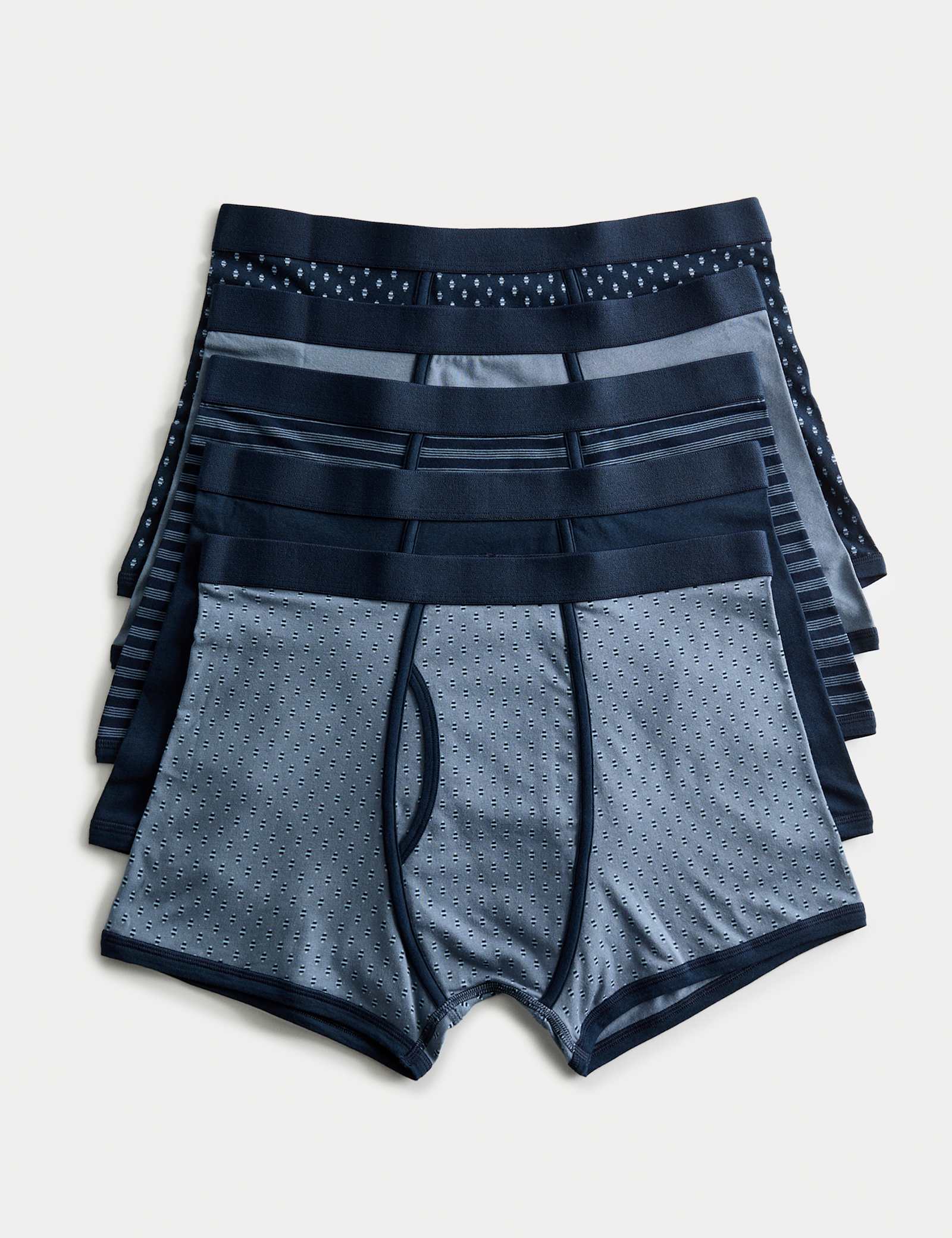 5 Pack Cotton Stretch Geometric Trunks - image 1