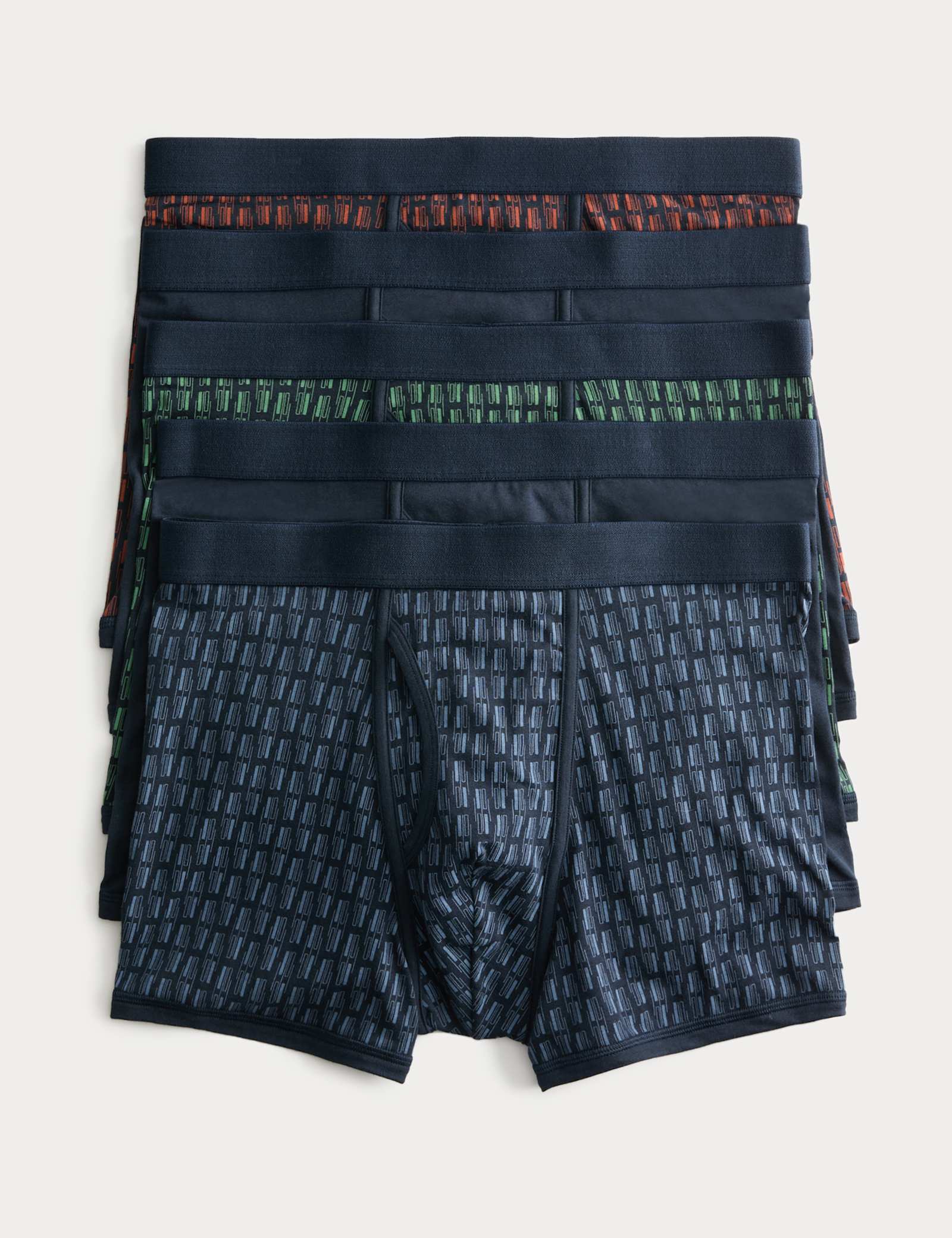 5 Pack Cotton Stretch Tile Print Trunks - image 1