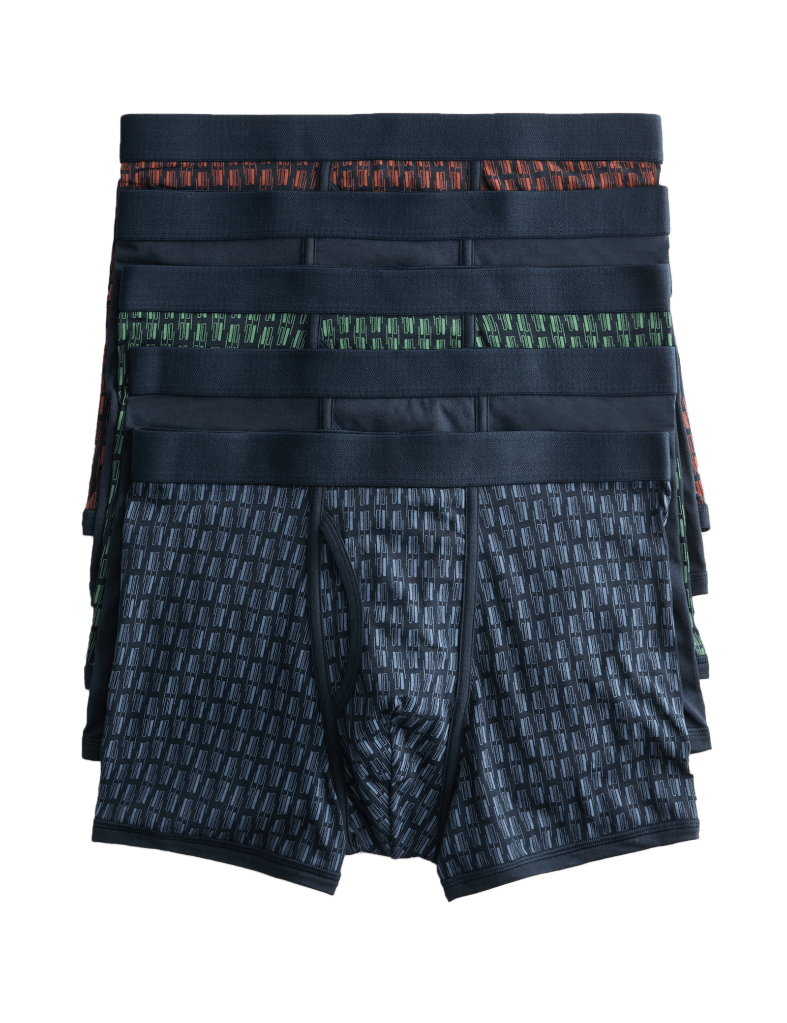 5 Pack Cotton Stretch Tile Print Trunks - image 3