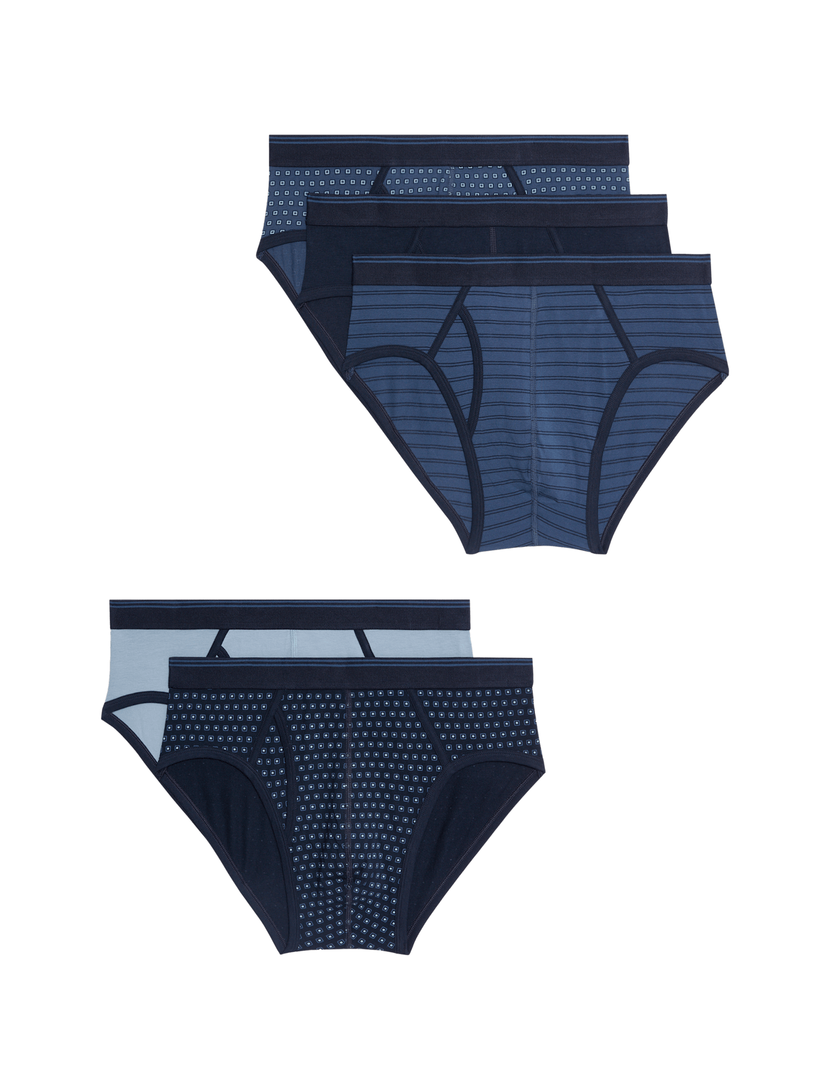 5 Pack Cotton Stretch Assorted Pattern Briefs - image 2