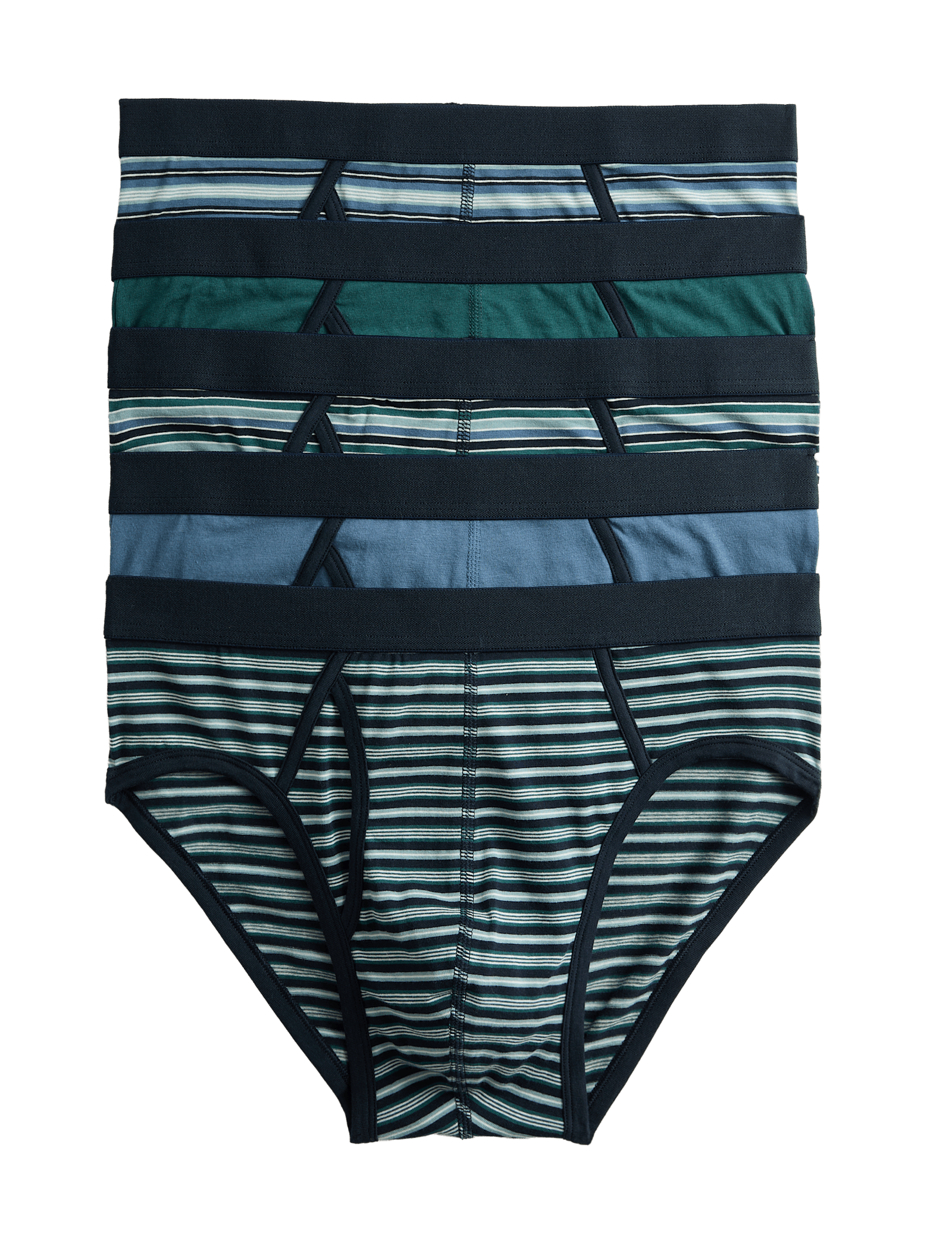 5 Pack Striped Cotton Rich Briefs - image 2