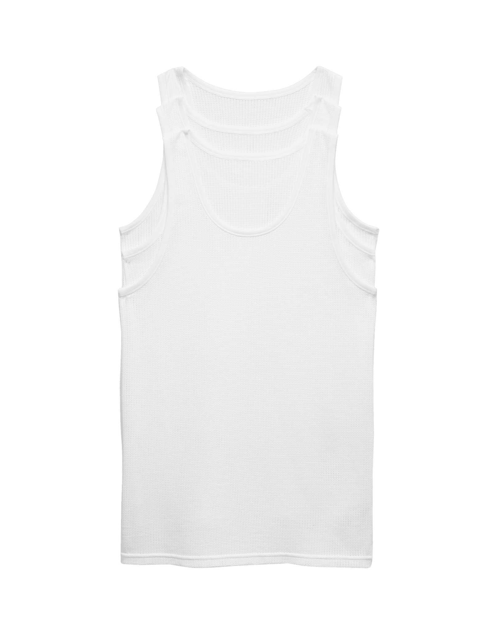 3 Pack Pure Cotton Classic Sleeveless Mesh Vests - image 2
