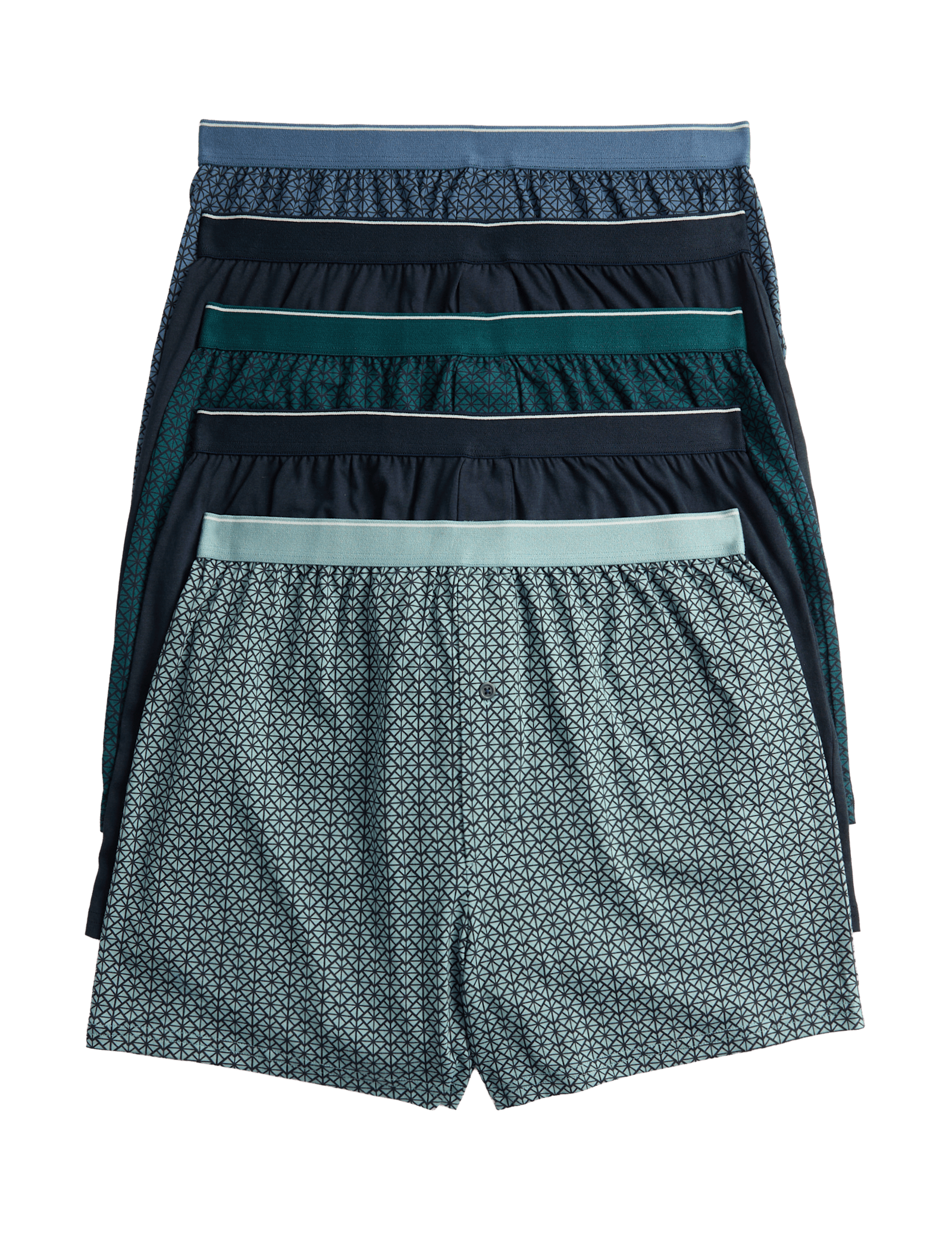 5 Pack Cotton Stretch Geometric Boxers - image 2