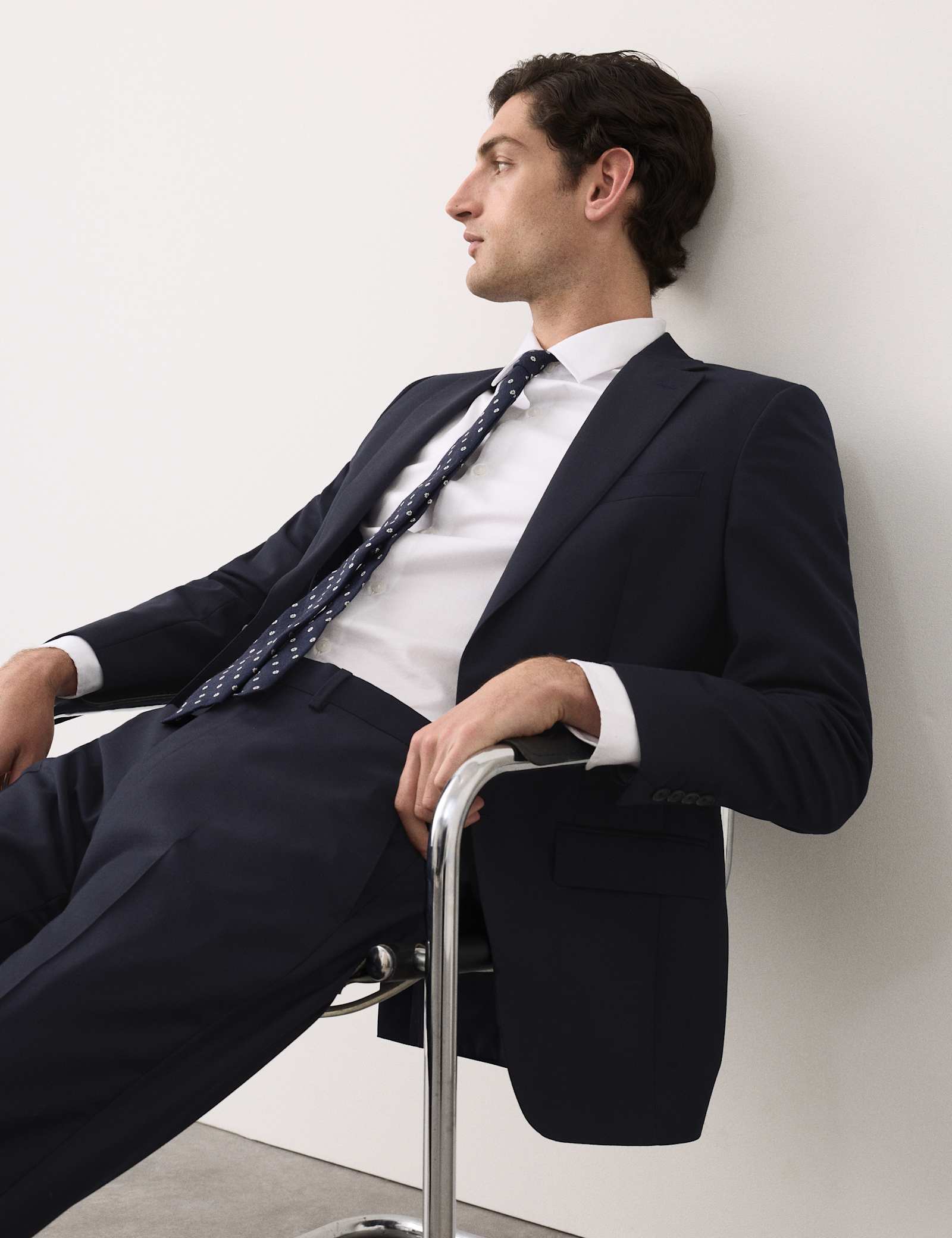Tailored Fit Pure Wool Check Suit Jacket - image 5