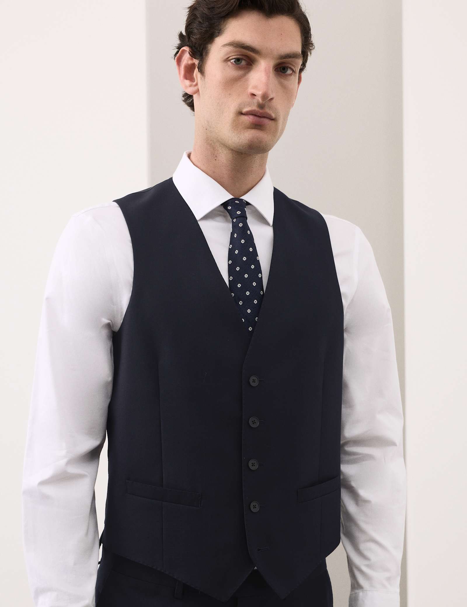 Pure Wool Check Waistcoat - image 2