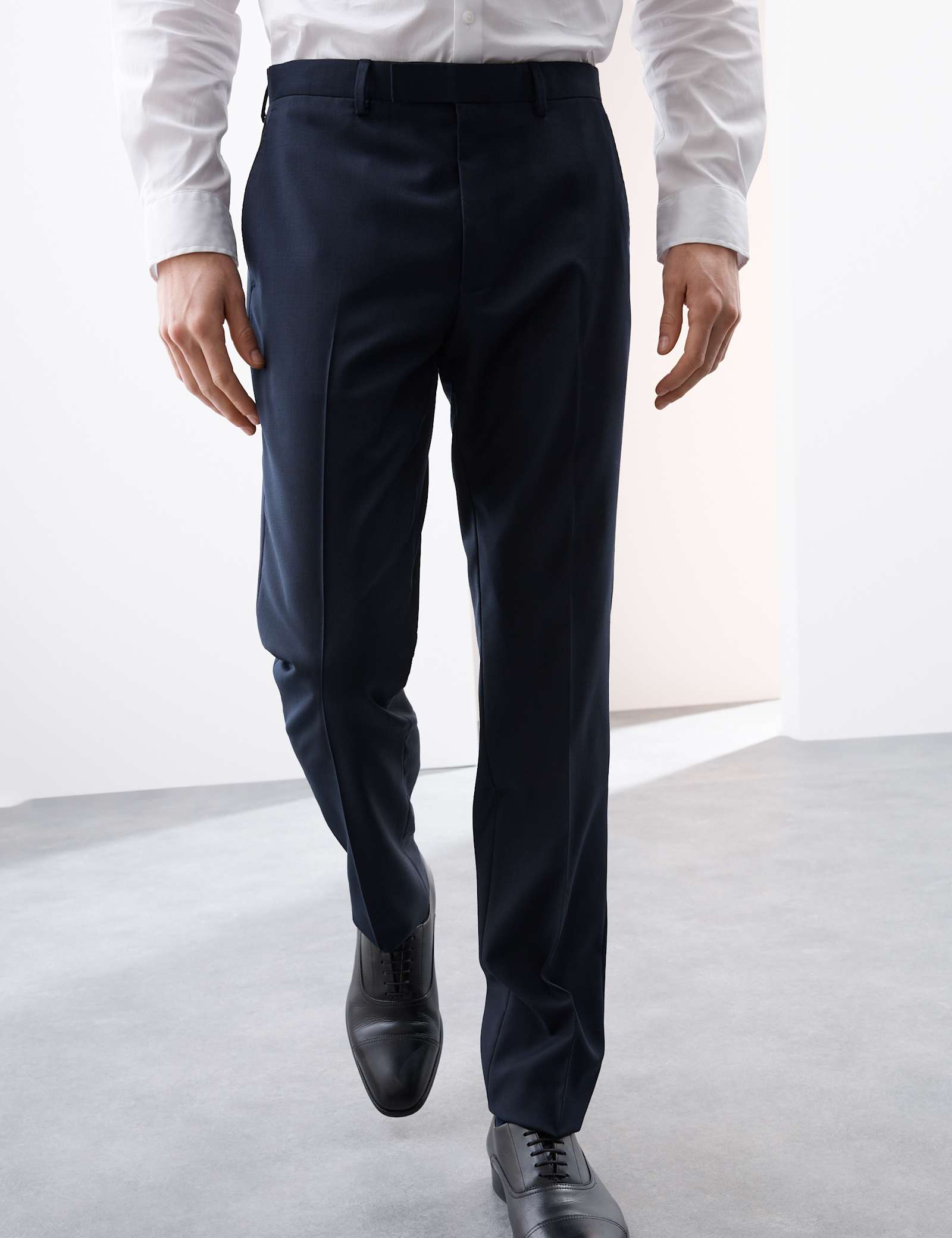 Tailored Fit Pure Wool Check Suit Trousers - image 4