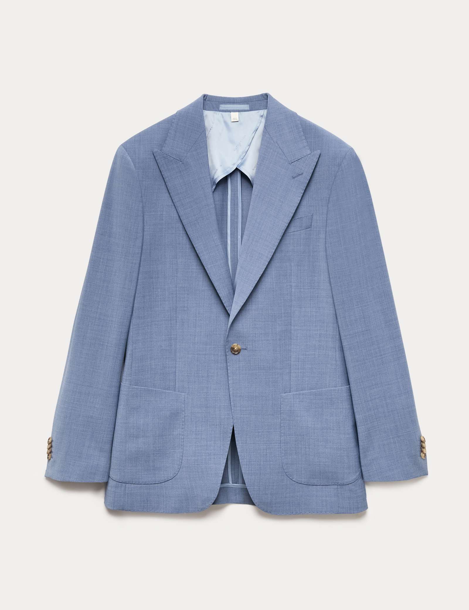 Tailored Fit Wool Blend Hopsack Stretch Suit Jacket - image 1