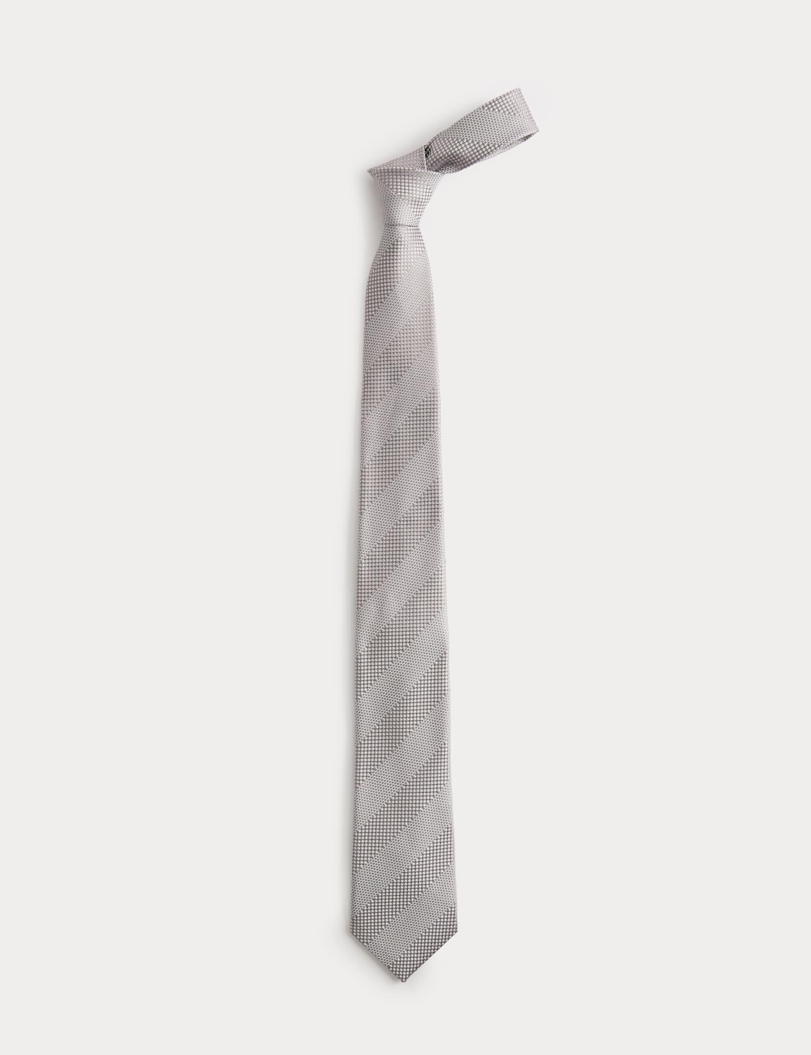 Textured Striped Pure Silk Tie - image 4