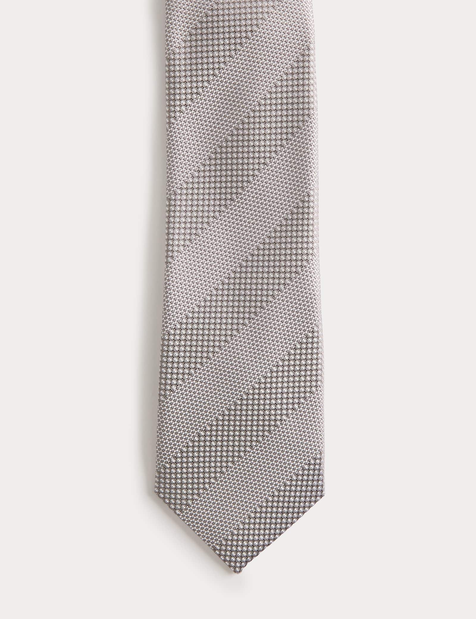 Textured Striped Pure Silk Tie - image 1