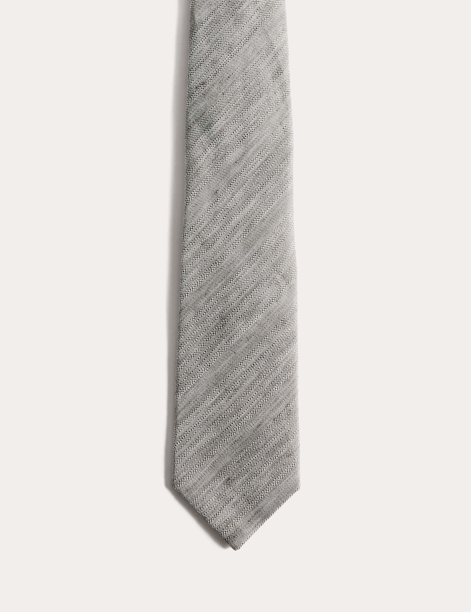 Textured Linen Rich Tie - image 1