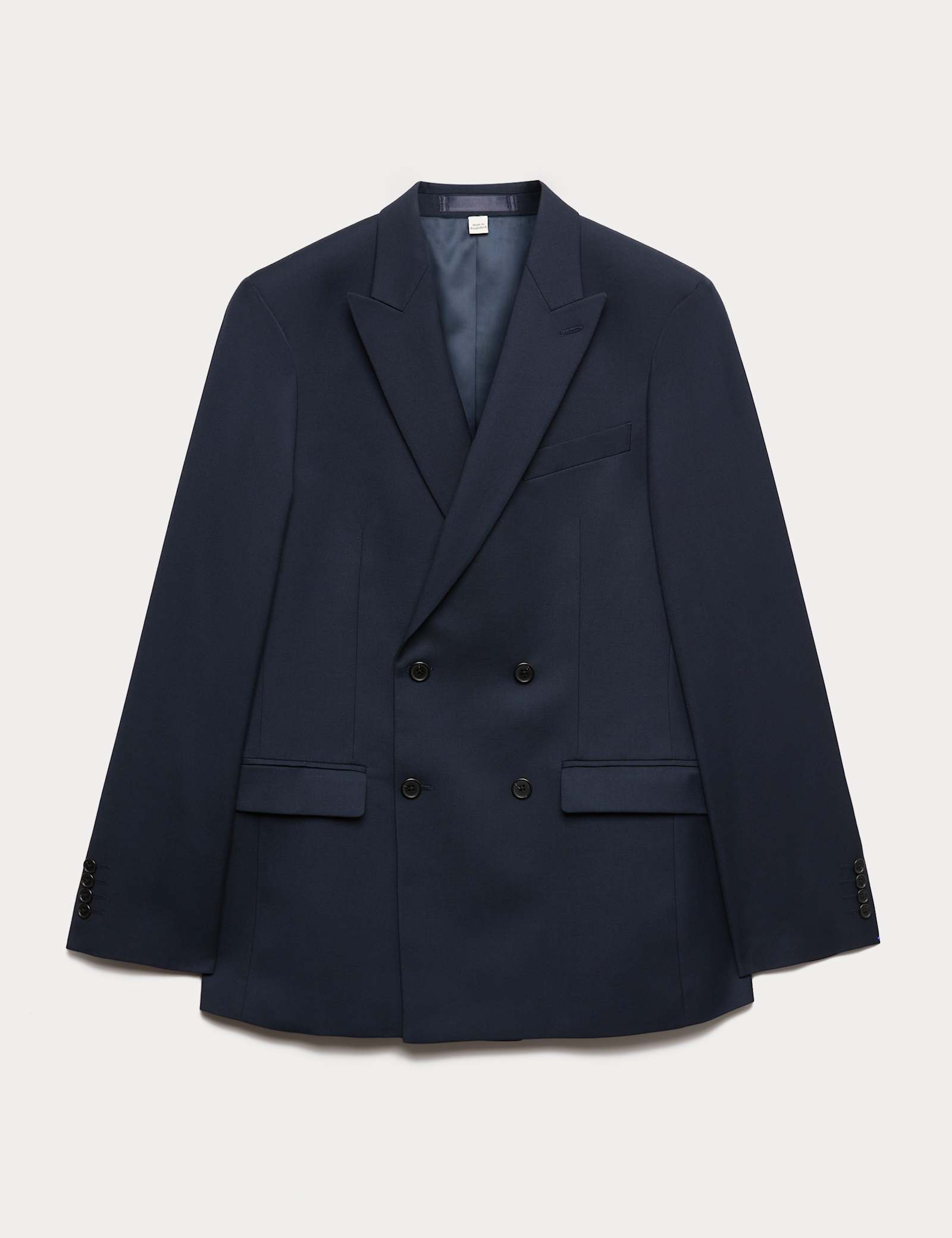 Slim Fit Double Breasted Jacket with Stretch - image 3
