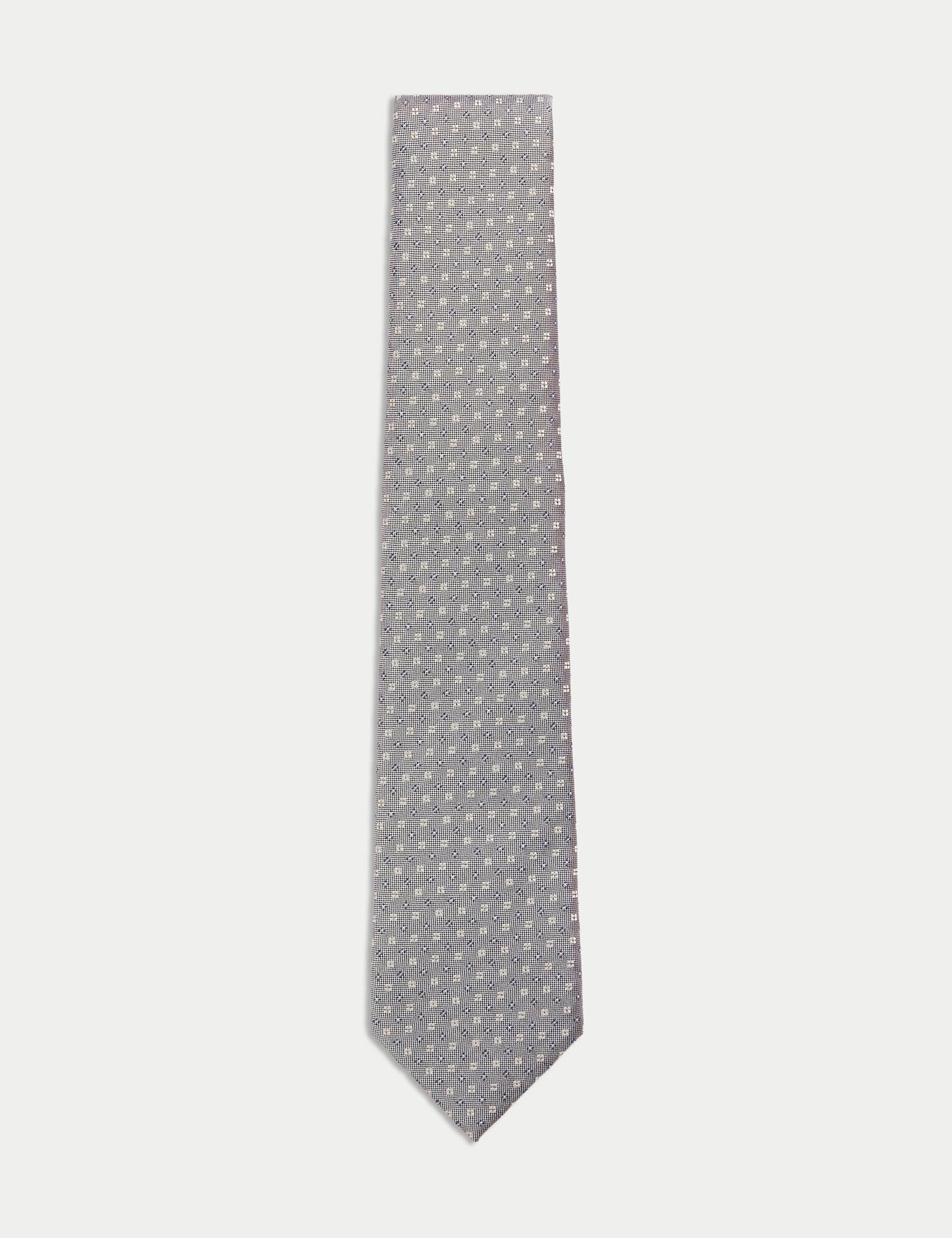 Pure Silk Geometric Tie - image 3