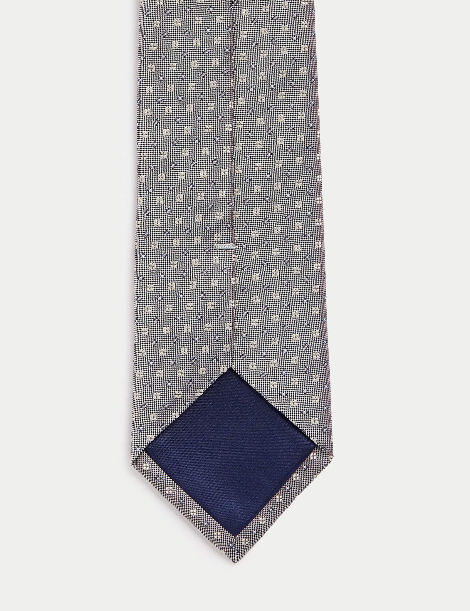 Pure Silk Geometric Tie - image 1