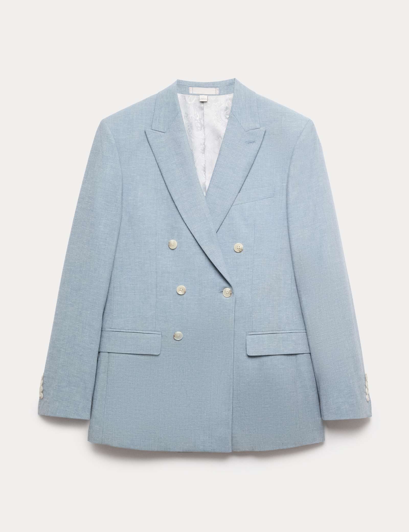 Slim Fit Double Breasted Suit Jacket - image 1
