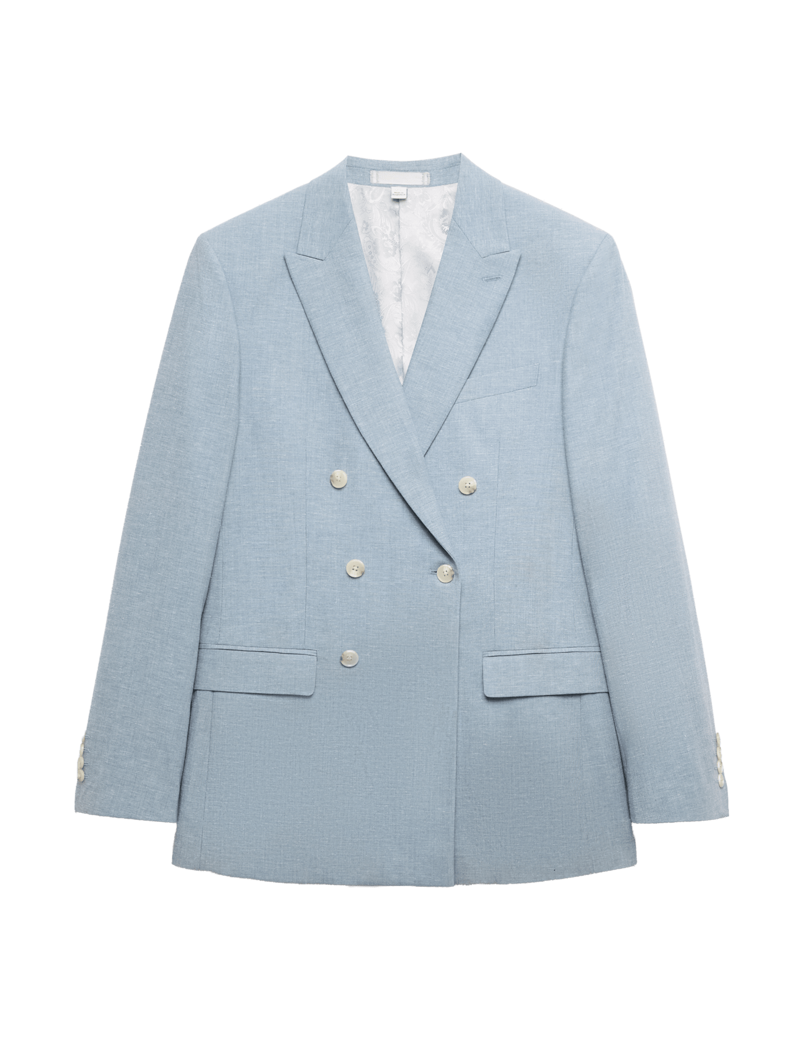 Slim Fit Double Breasted Suit Jacket - image 3