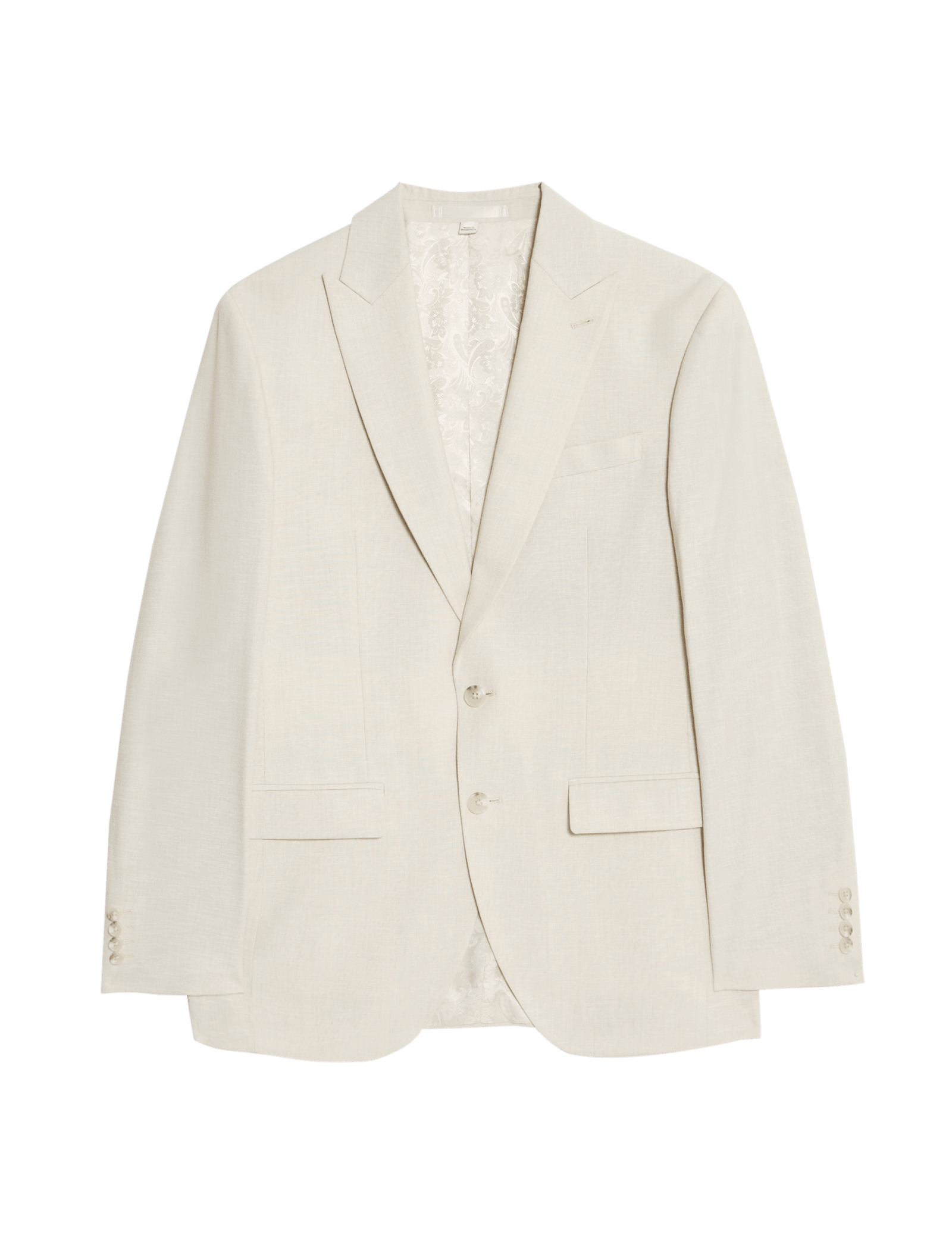 Slim Fit Suit Jacket with Linen - image 2