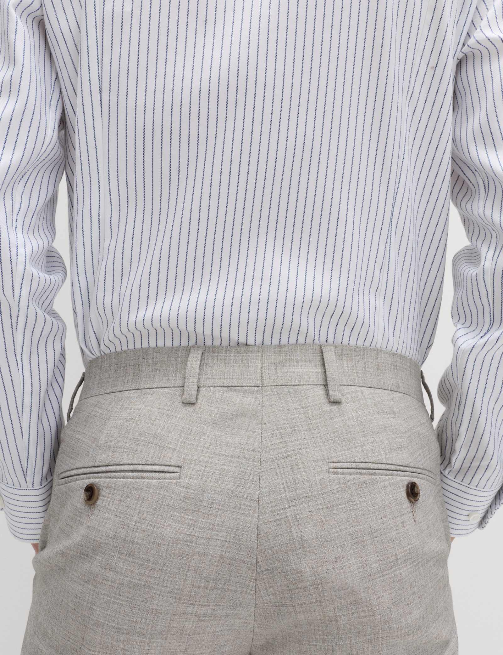 Slim Fit Textured Twill Stretch Trousers - image 4