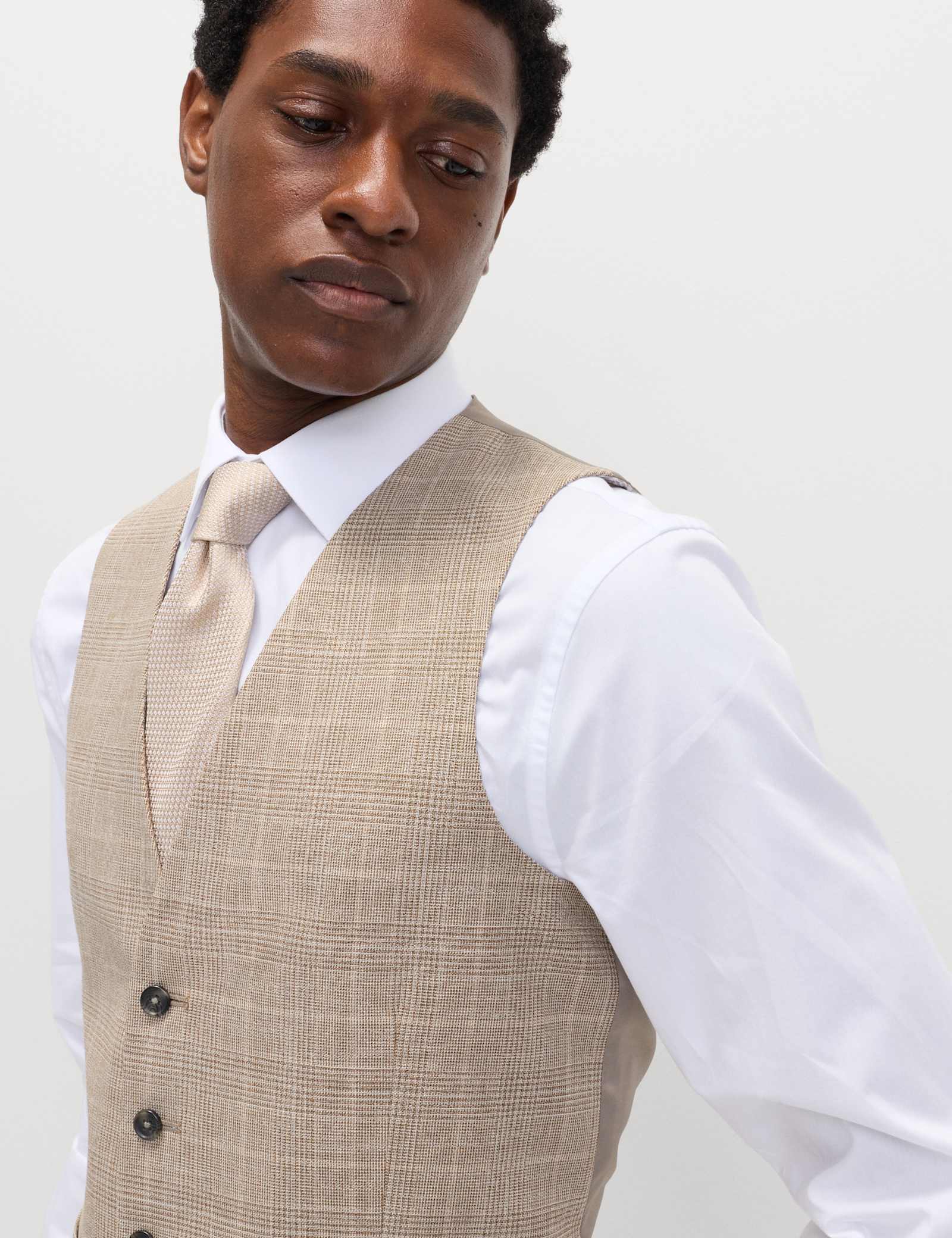 Regular Fit Check Waistcoat - image 2