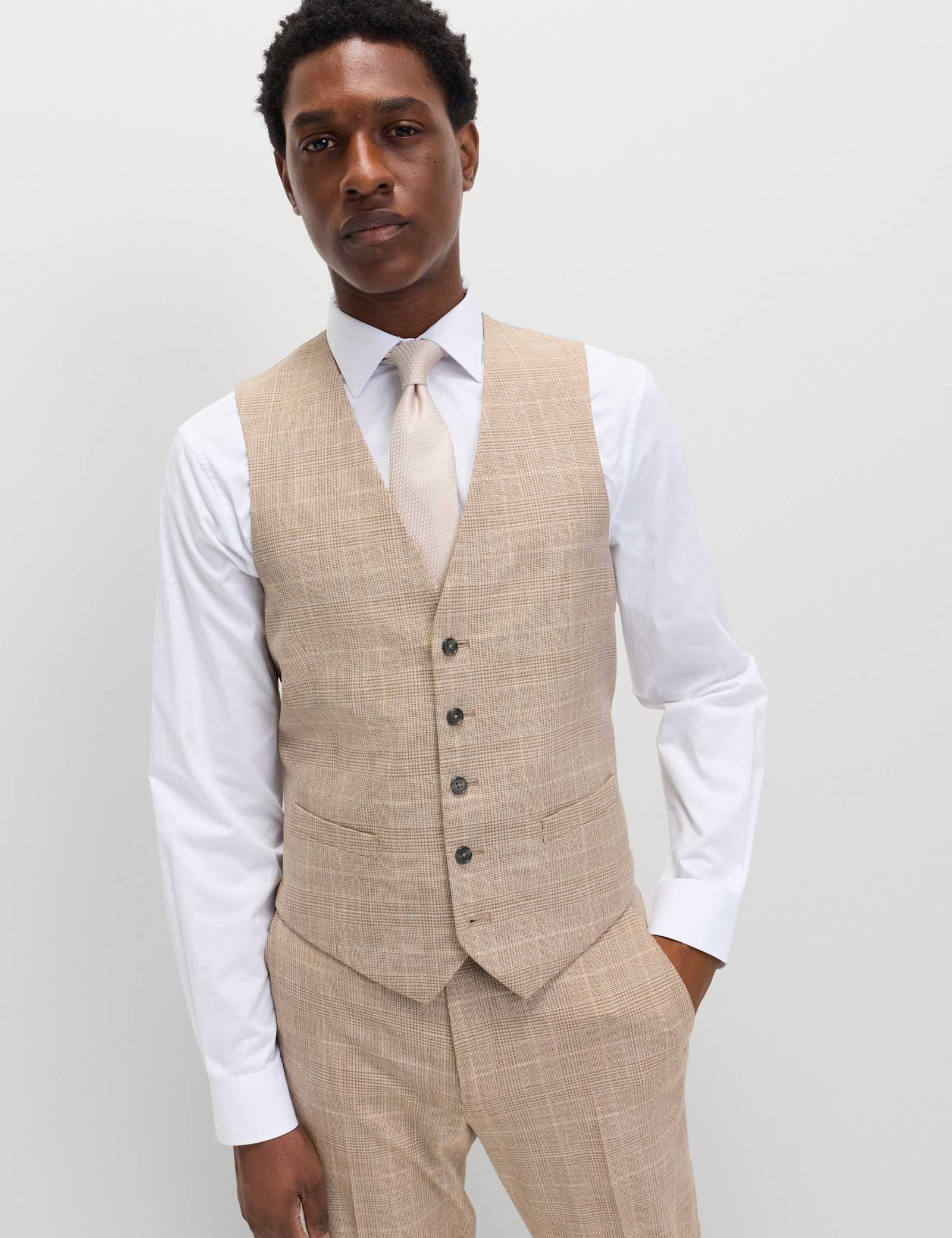 Regular Fit Check Waistcoat - image 4