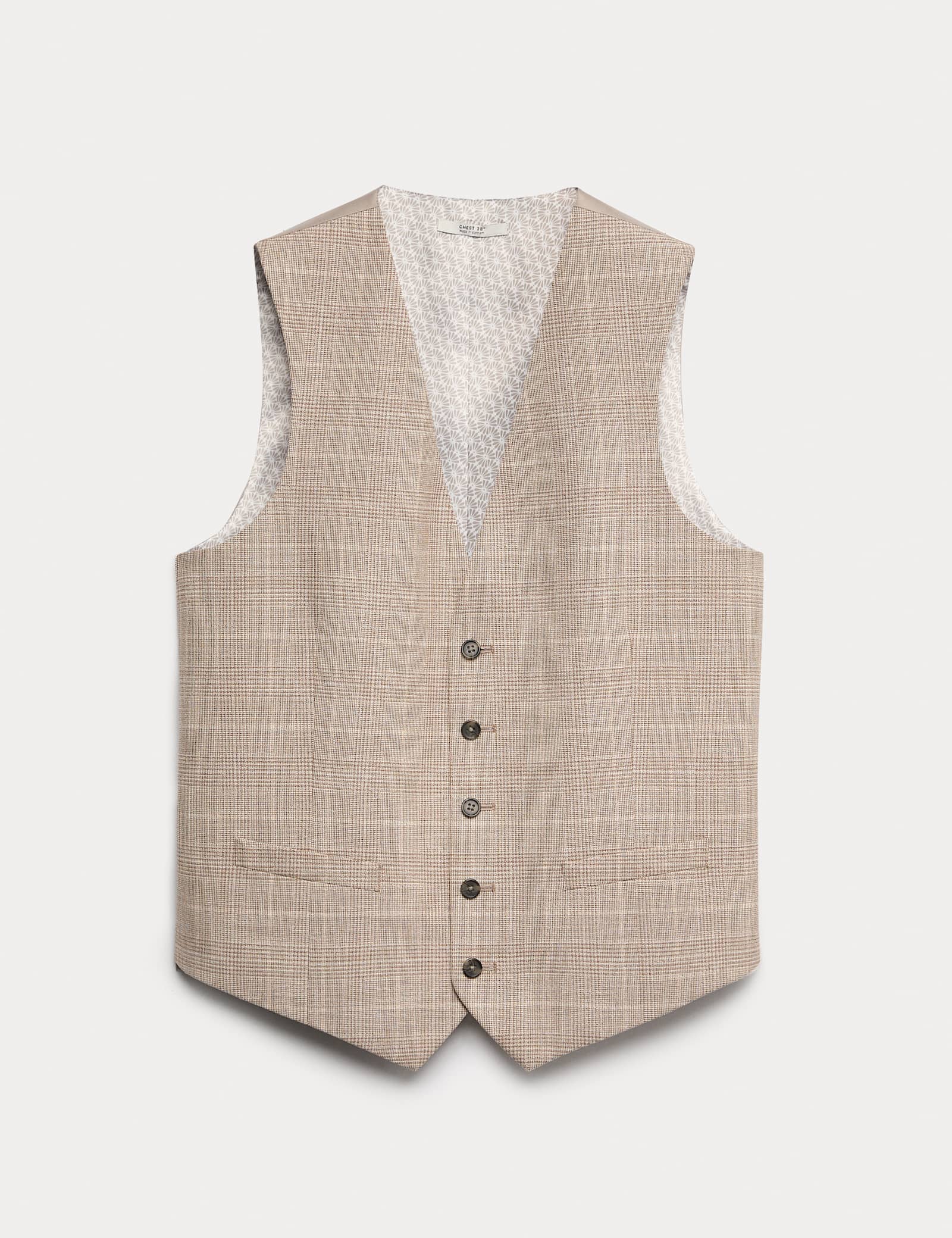 Regular Fit Check Waistcoat - image 1