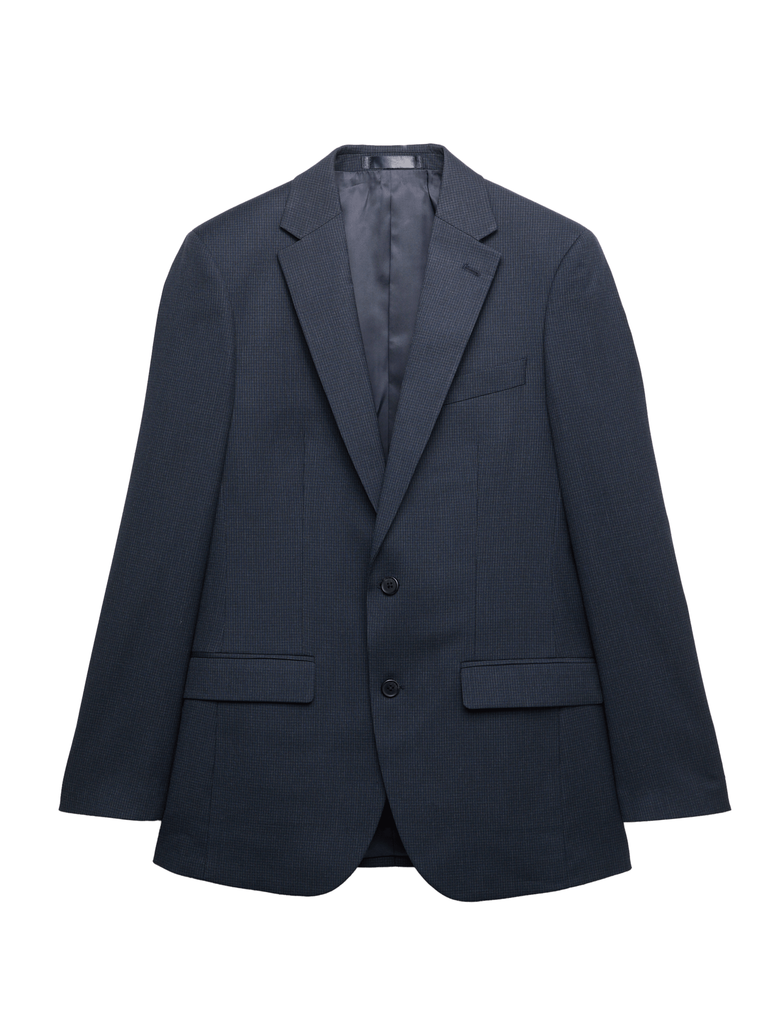 Skinny Fit Grid Check Stretch Suit Jacket - image 3