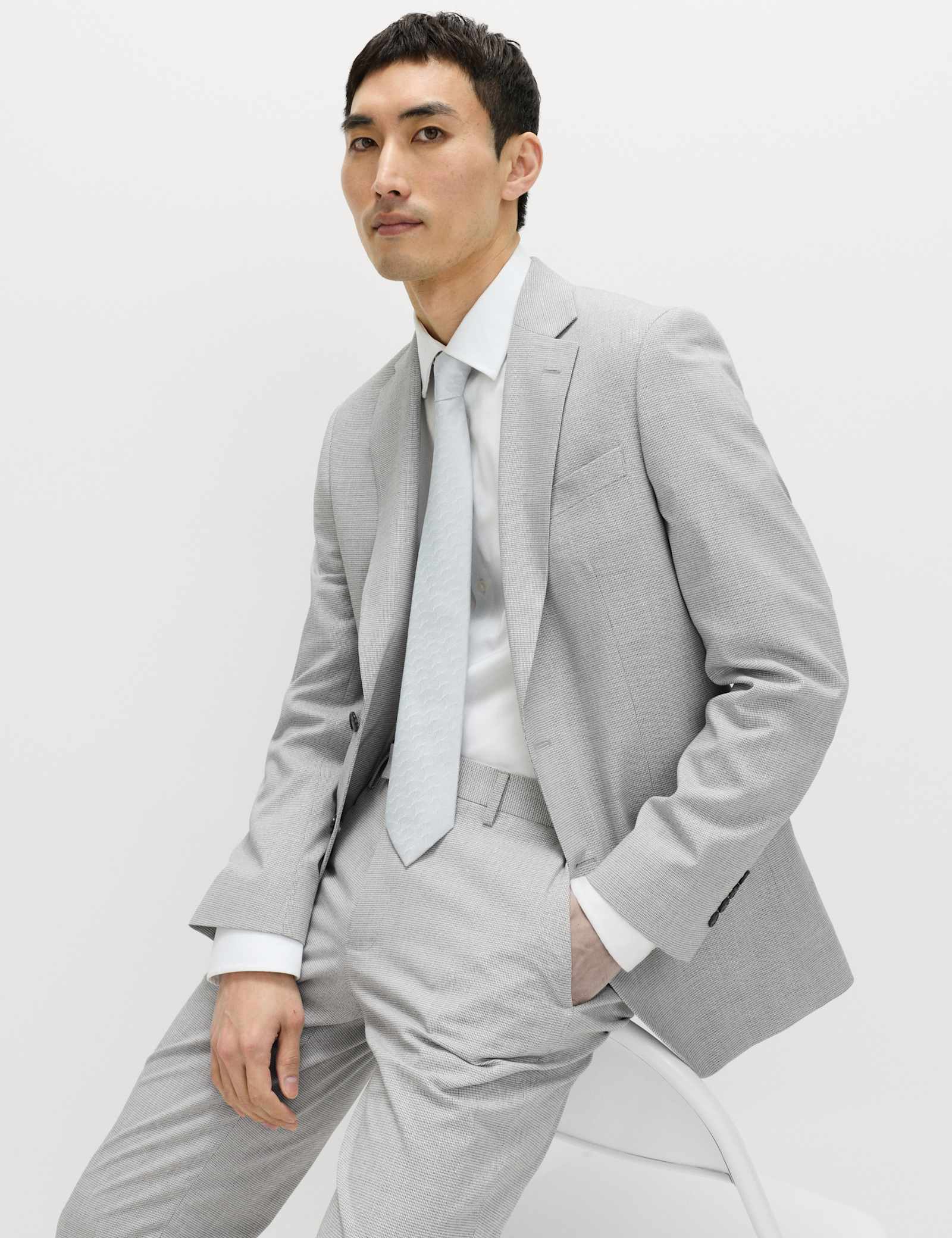 Tailored Fit Stretch Suit Jacket - image 5