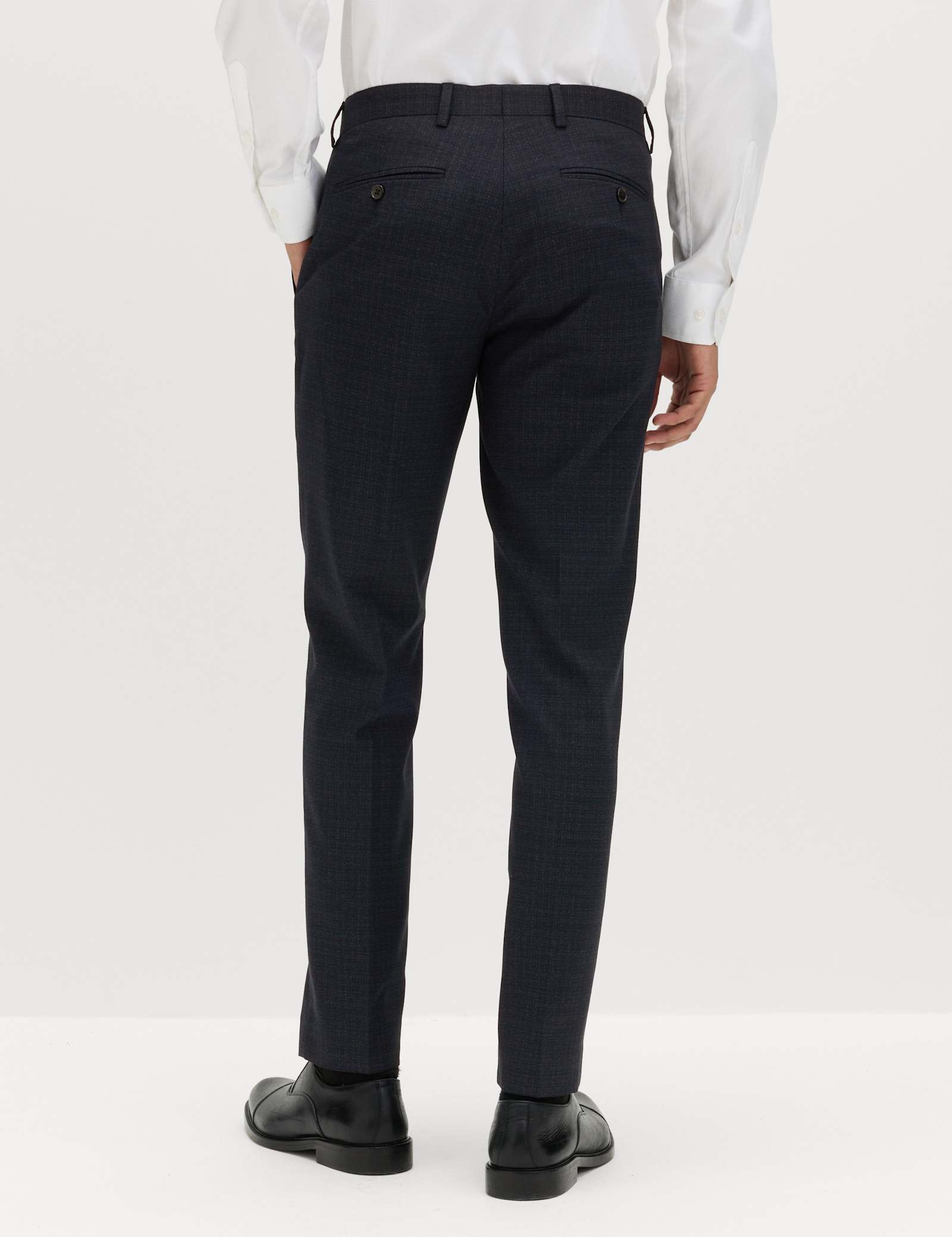 Slim Fit Textured Stretch Suit Trousers - image 4