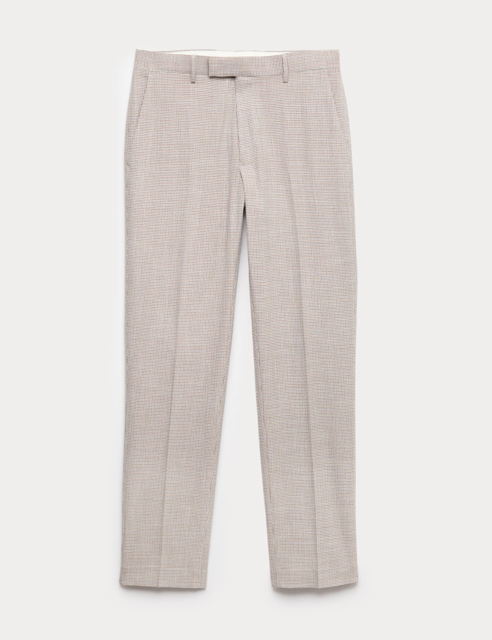 Tailored Fit Check Suit Trousers - image 1
