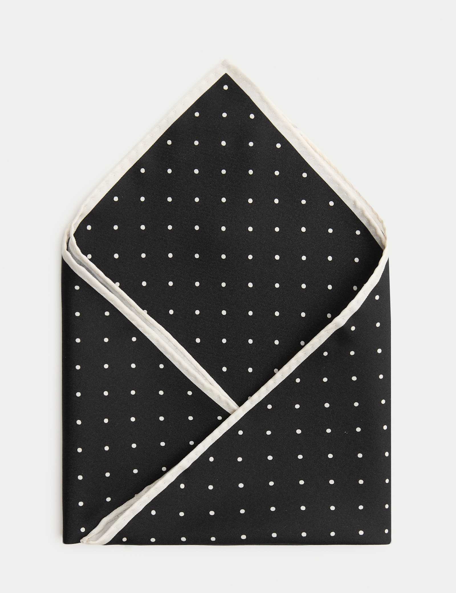 Polka Dot Pure Silk Pocket Square - image 5