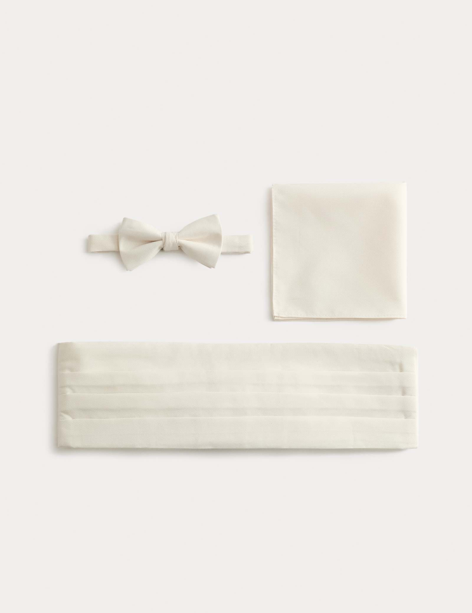 Textured Bow Tie, Handkerchief, and Cummerbund Set - image 2