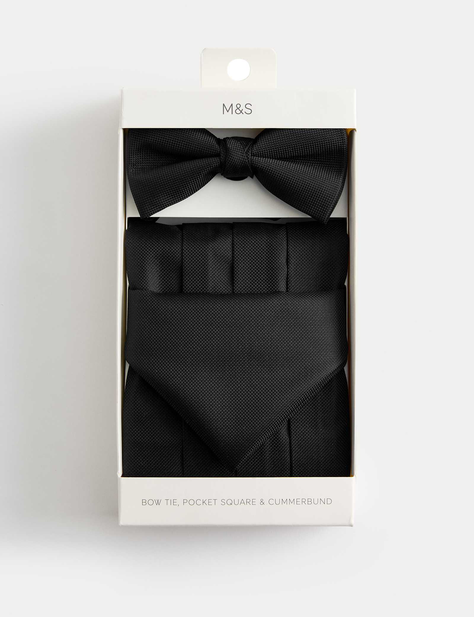 Textured Bow Tie, Handkerchief, and Cummerbund Set - image 3