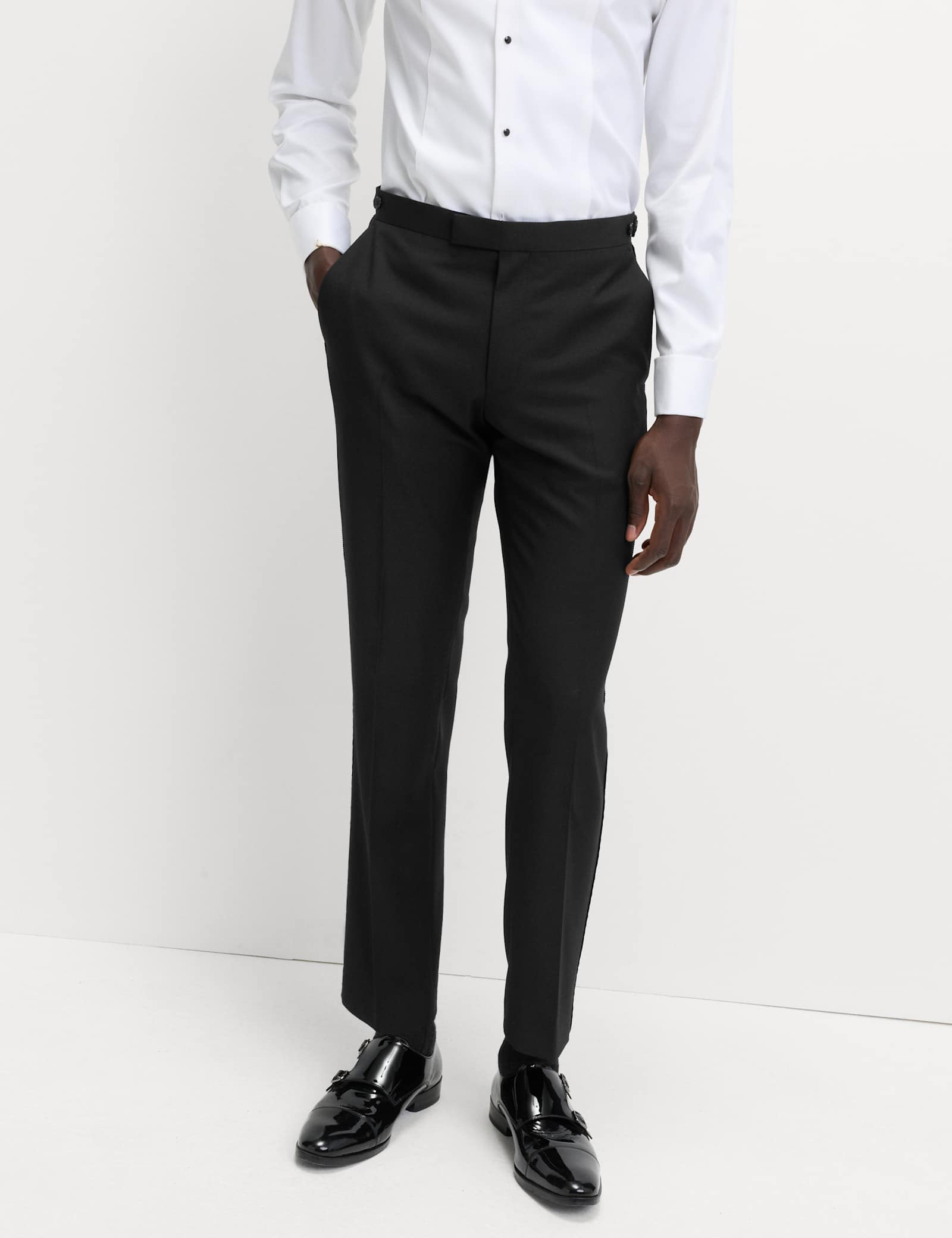 Tailored Fit Single Pleat Trousers - image 5