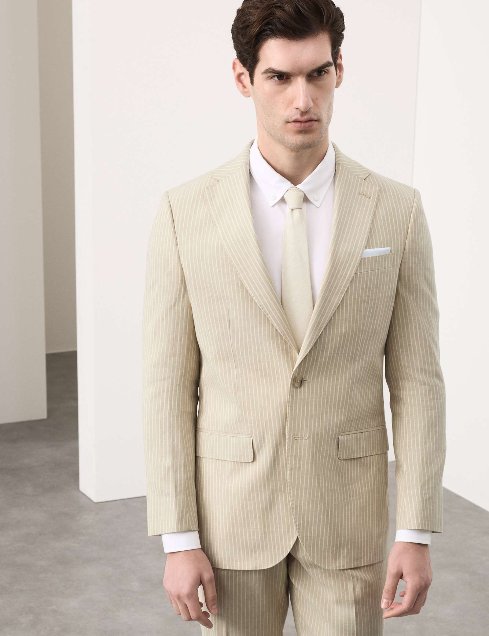 Tailored Fit Linen Rich Jacket - image 2