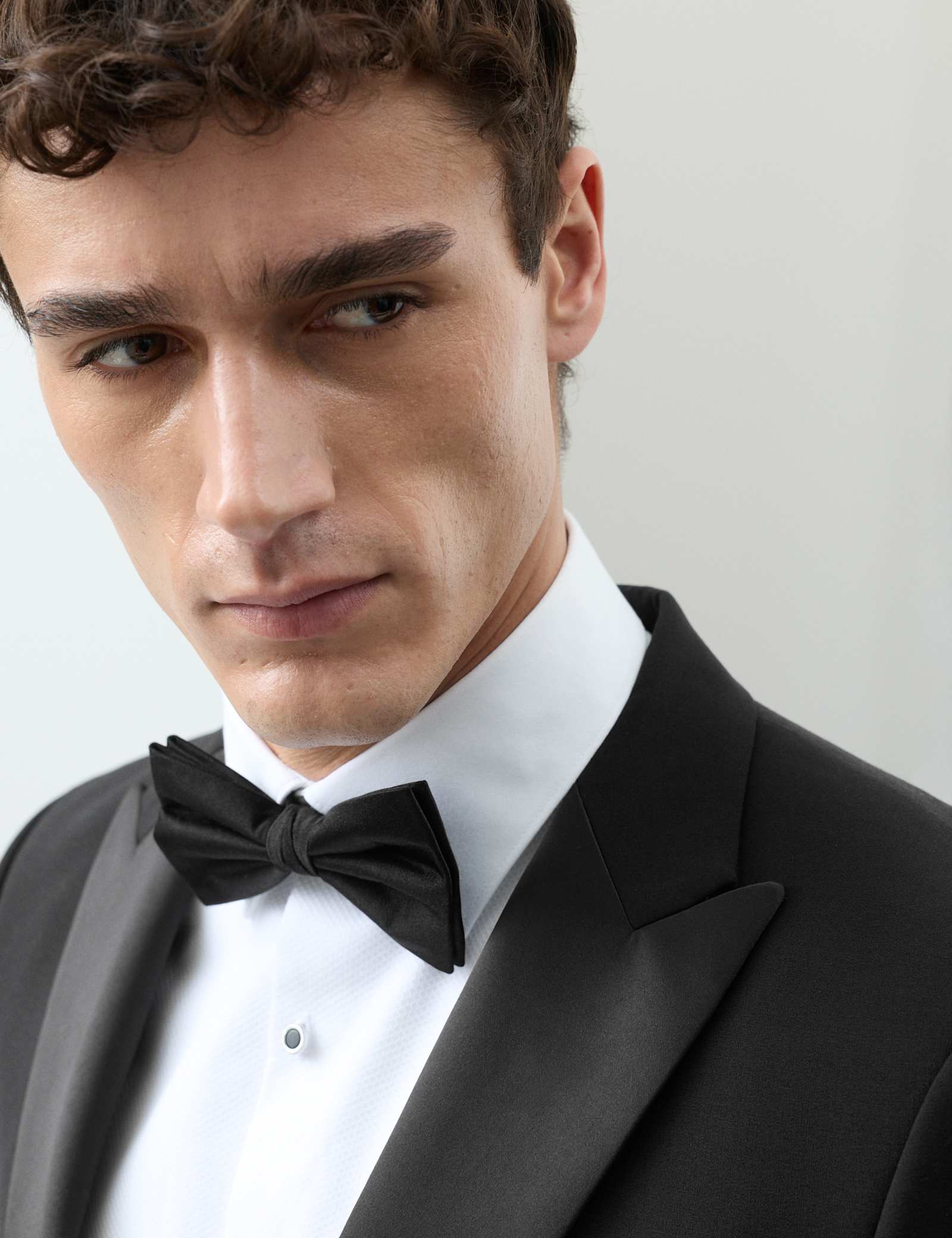Tailored Fit Wool Blend Tuxedo Jacket - image 5