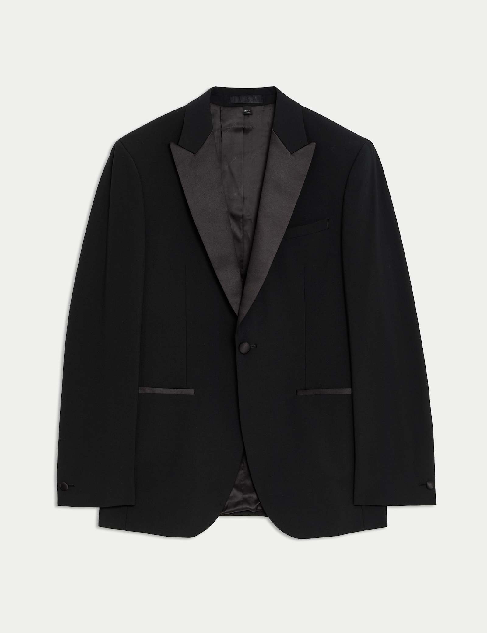 Tailored Fit Wool Blend Tuxedo Jacket - image 1