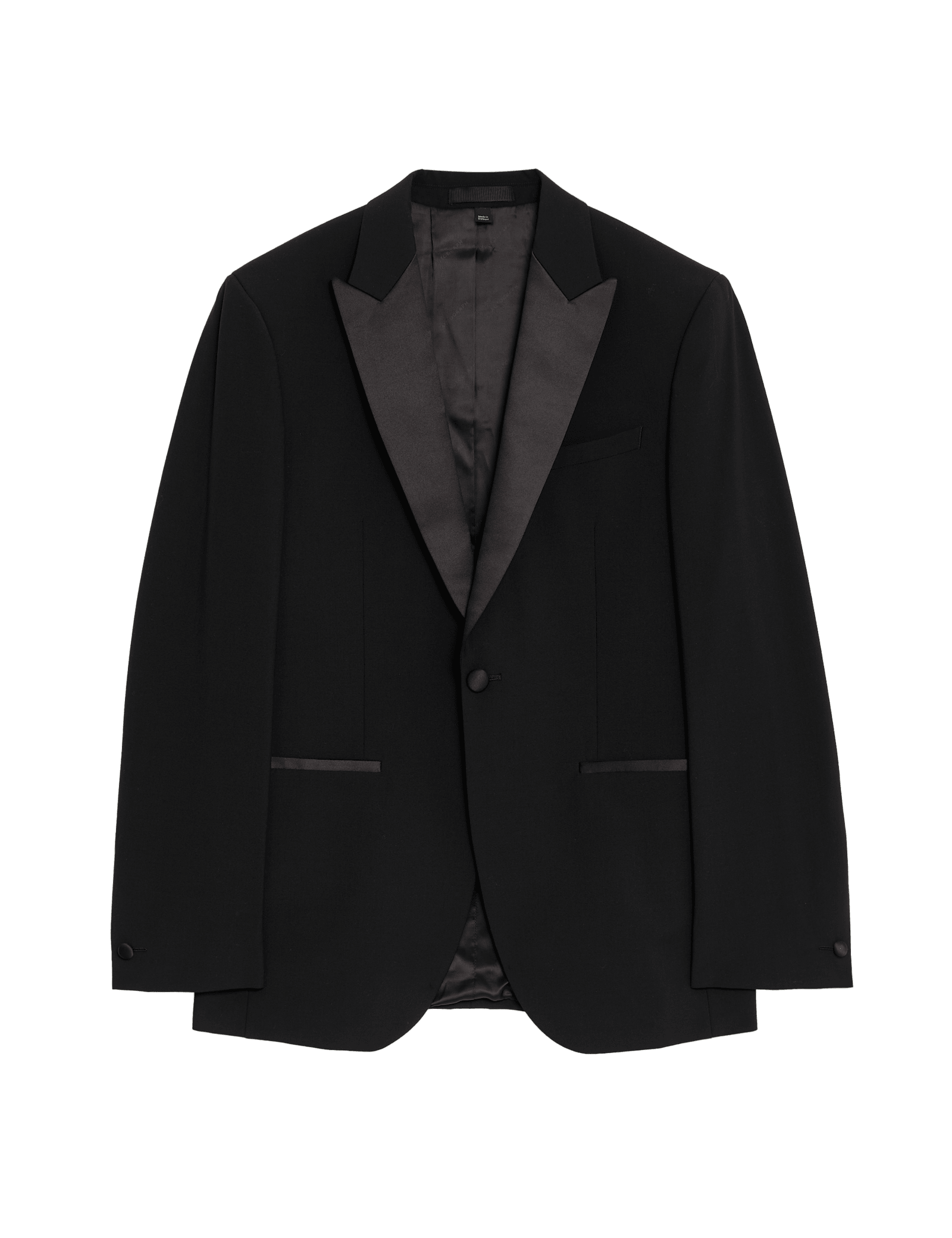 Tailored Fit Wool Blend Tuxedo Jacket - image 4
